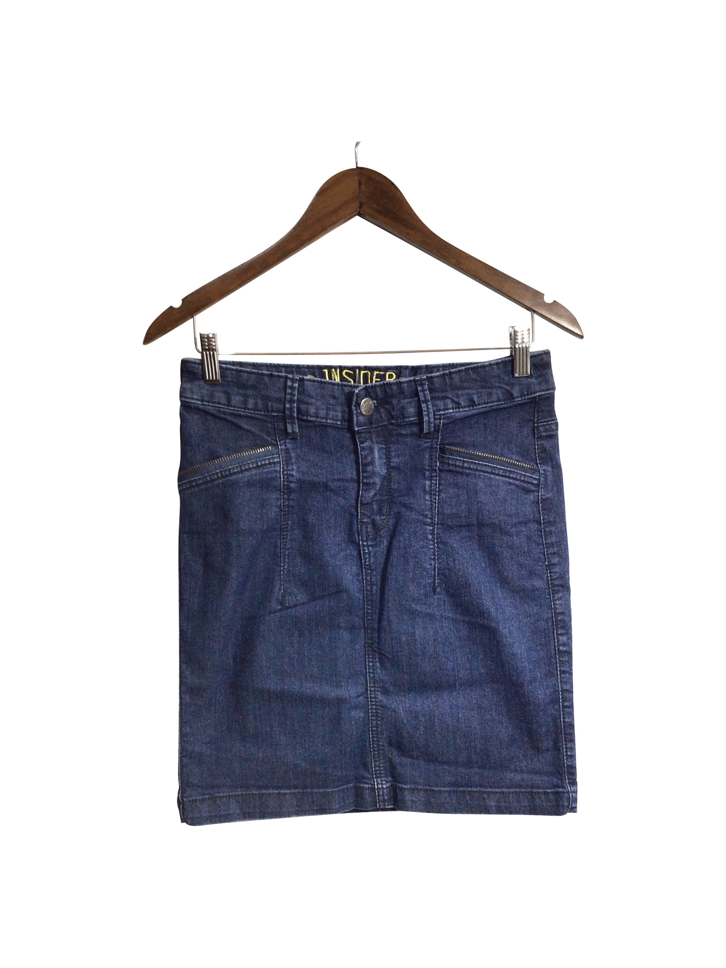 INSIDER Blue Regular Fit Women's Denim Skirt - Size 6