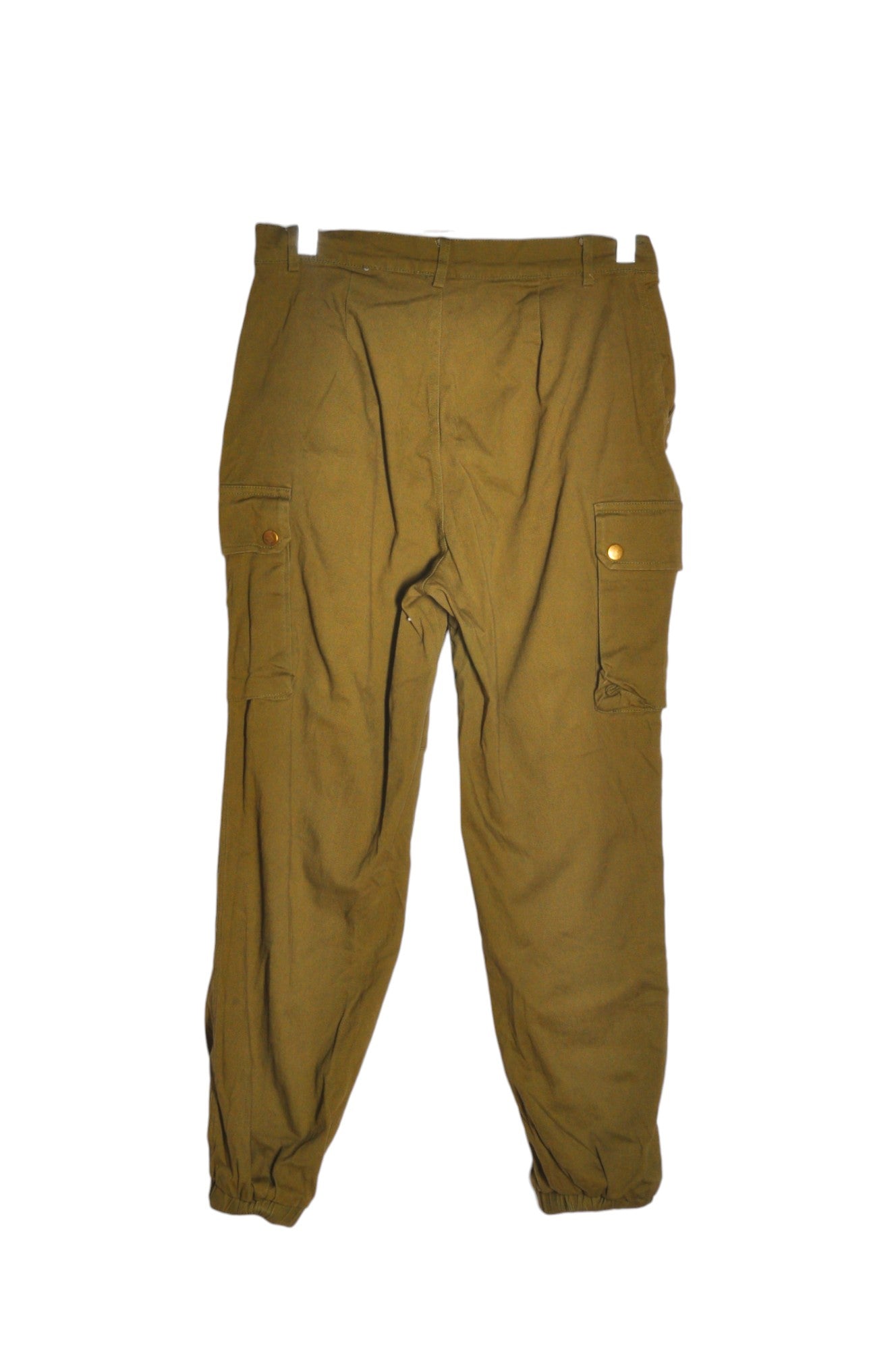 FASHION NOVA Stylish Women's Green Cargo Pants with Regular Fit - Size XL