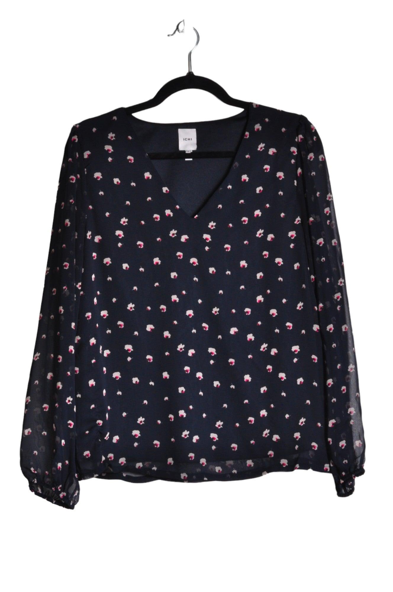 ICHI Blue Regular Fit Second Hand Women's Blouse - Size 36