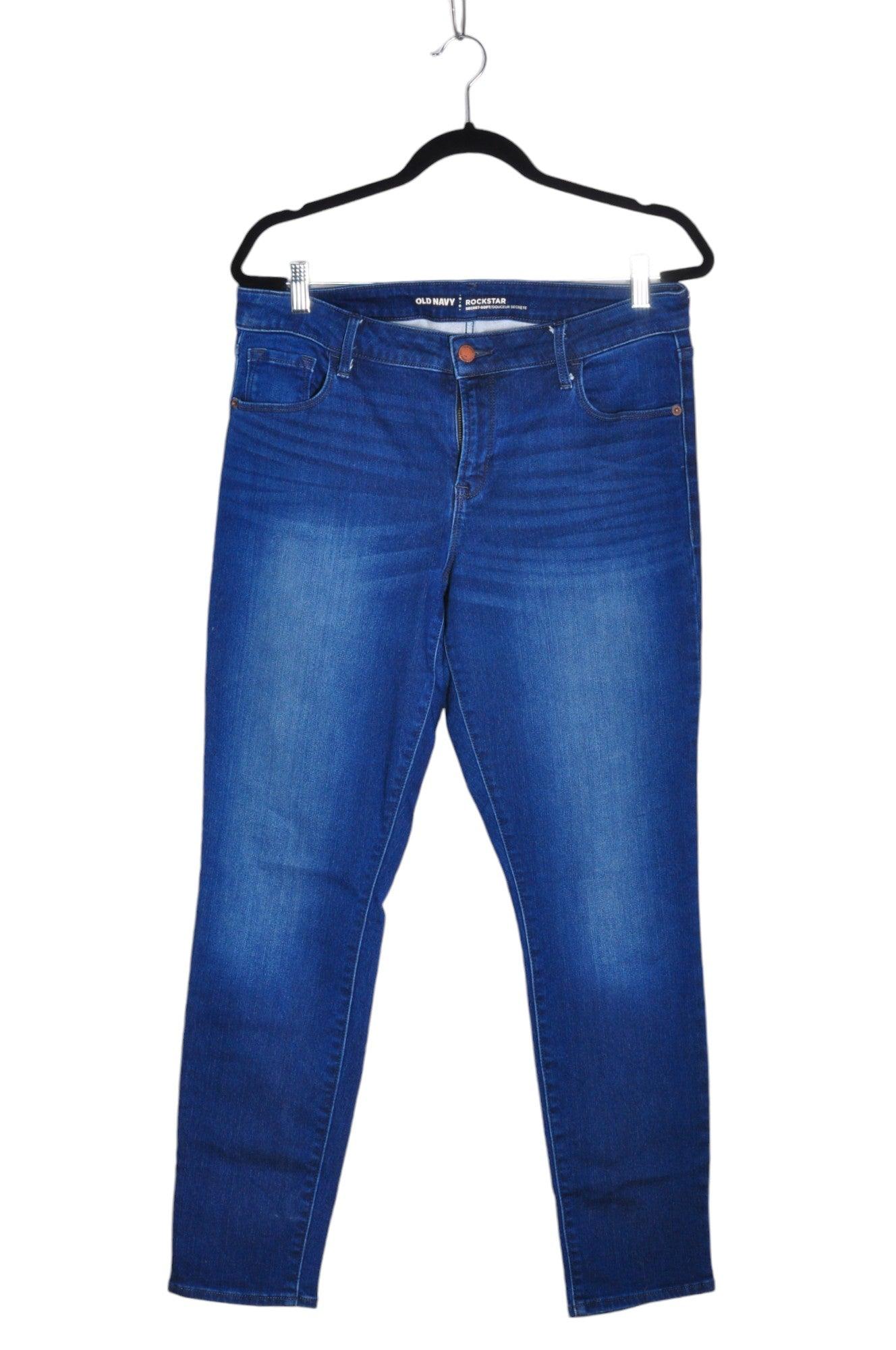 Pre - loved OLD NAVY Women's Blue Regular - fit Straight - Legged Jeans Size 12