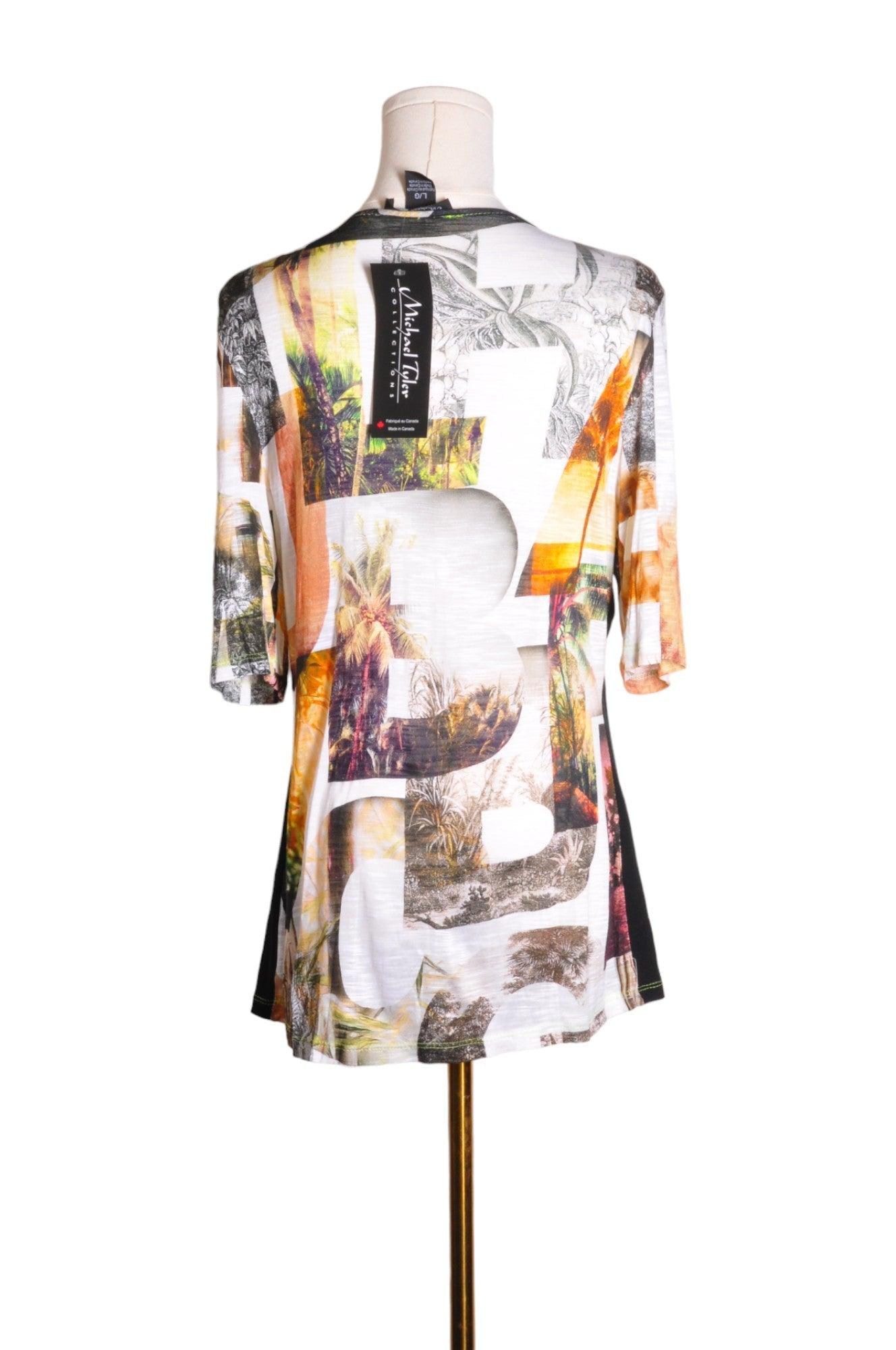 MICHAEL TYLER Stylish Women's Black Regular-Fit Blouse - Size L
