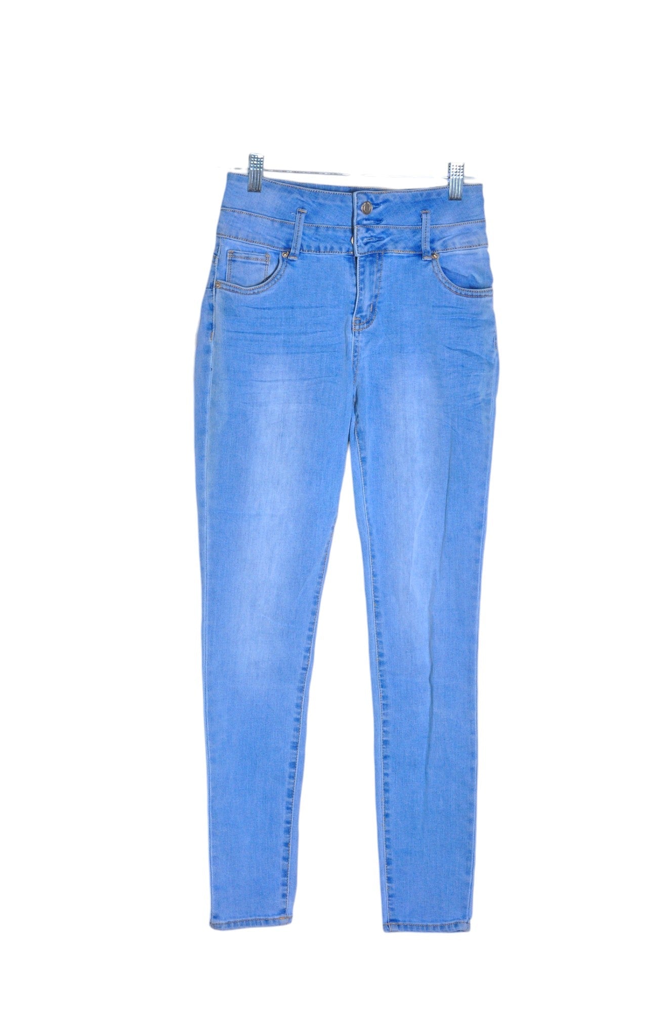 Stylish IBIZA Women's Regular-Fit Blue Straight-Legged Jeans - Size 1