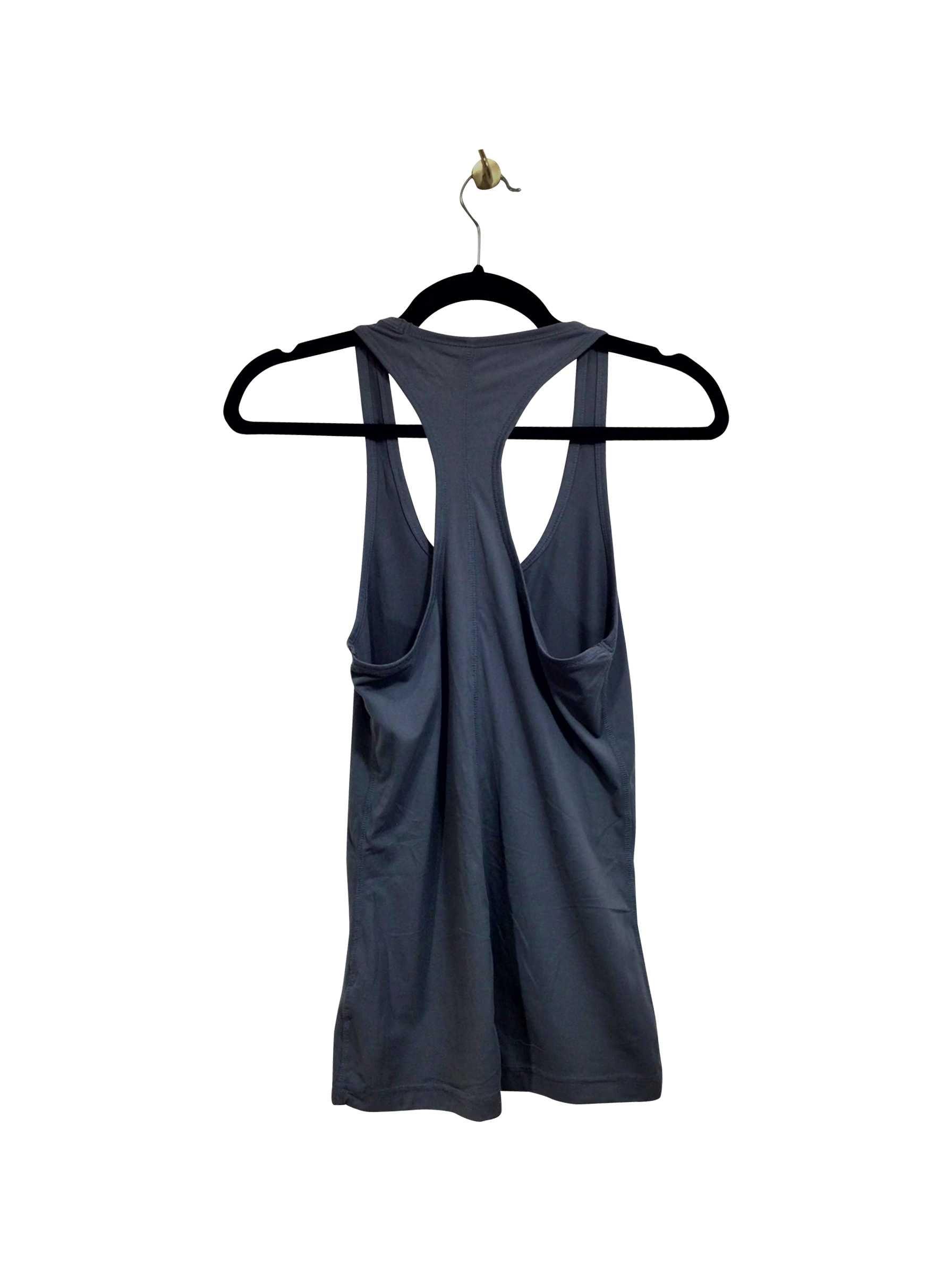 ORB Blue Regular Fit Sleeveless Crew Neck Solid Colour Activewear Top - Size S