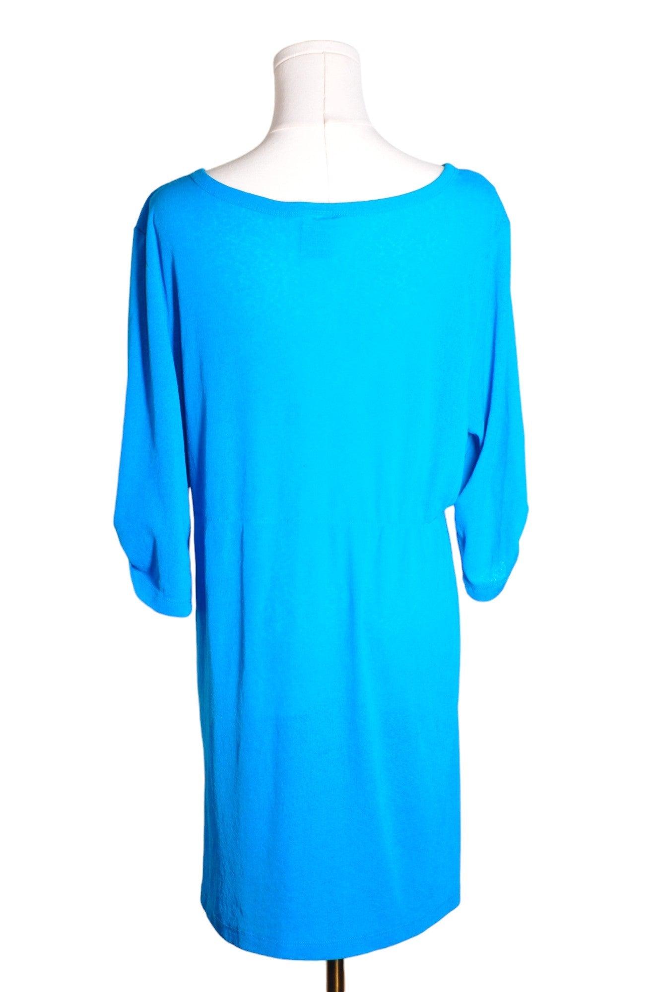 COVER ME Stylish Blue Women's Regular Fit Button Down Top - Size L