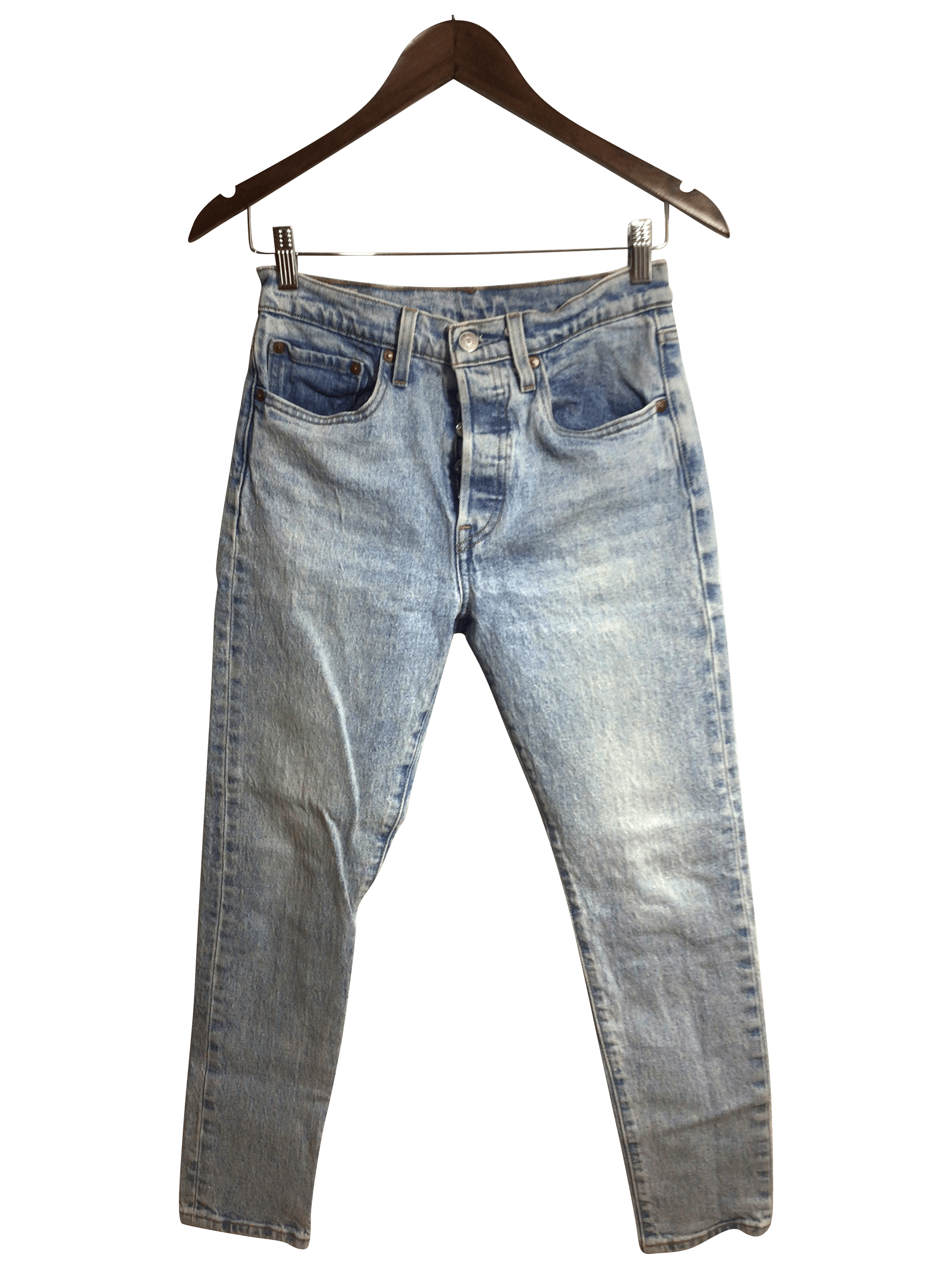 LEVI'S Second Hand Women's Regular Fit Blue Straight-Legged Jeans - Size 26x28