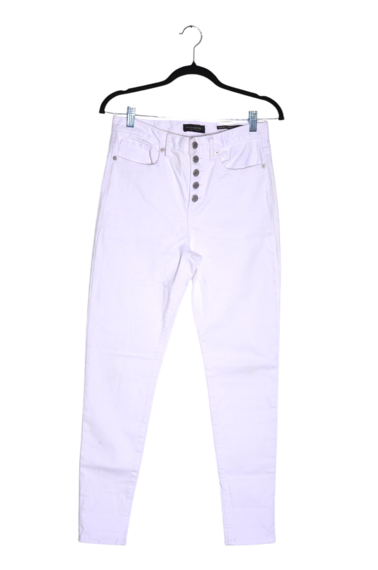 BANANA REPUBLIC Women's Stylish White Regular-Fit Straight-Legged Jeans - Size 27