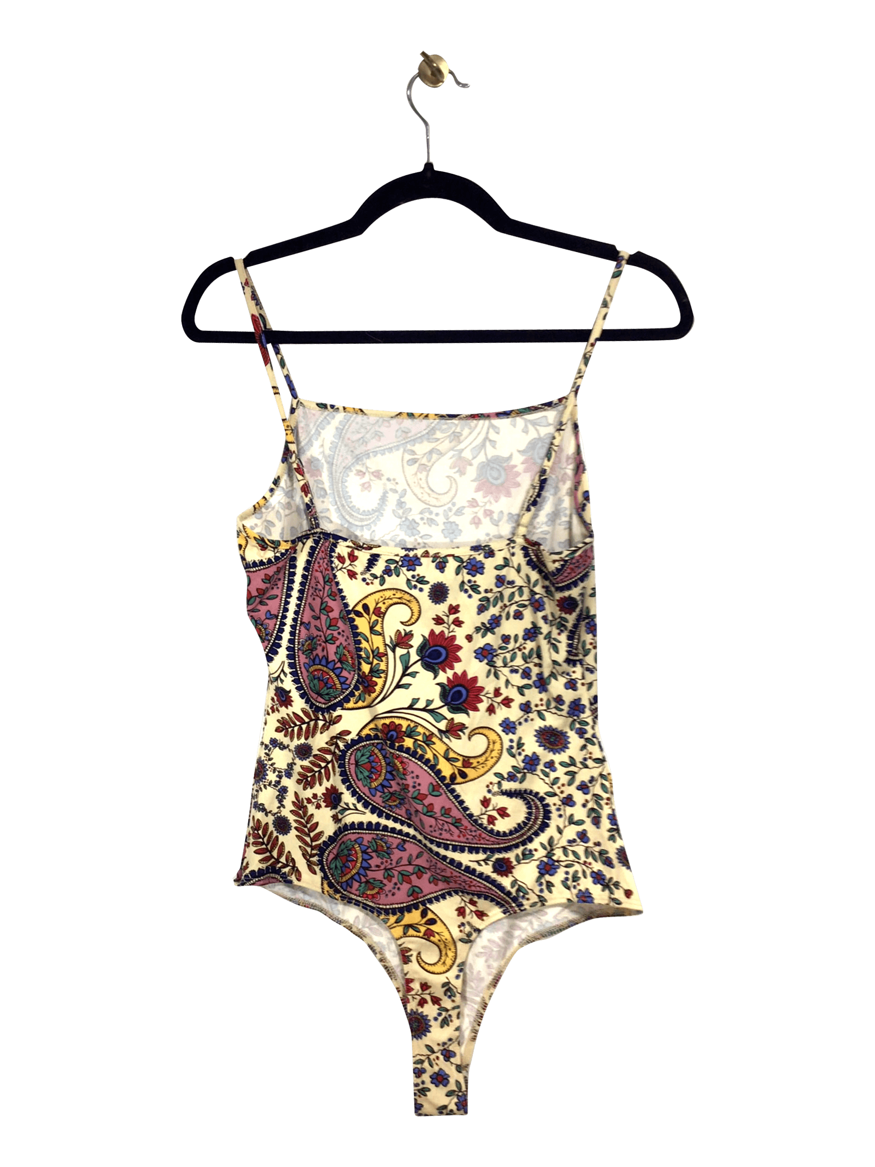 FASHION NOVA Trendy Regular Fit Beige Bodysuit - Size S