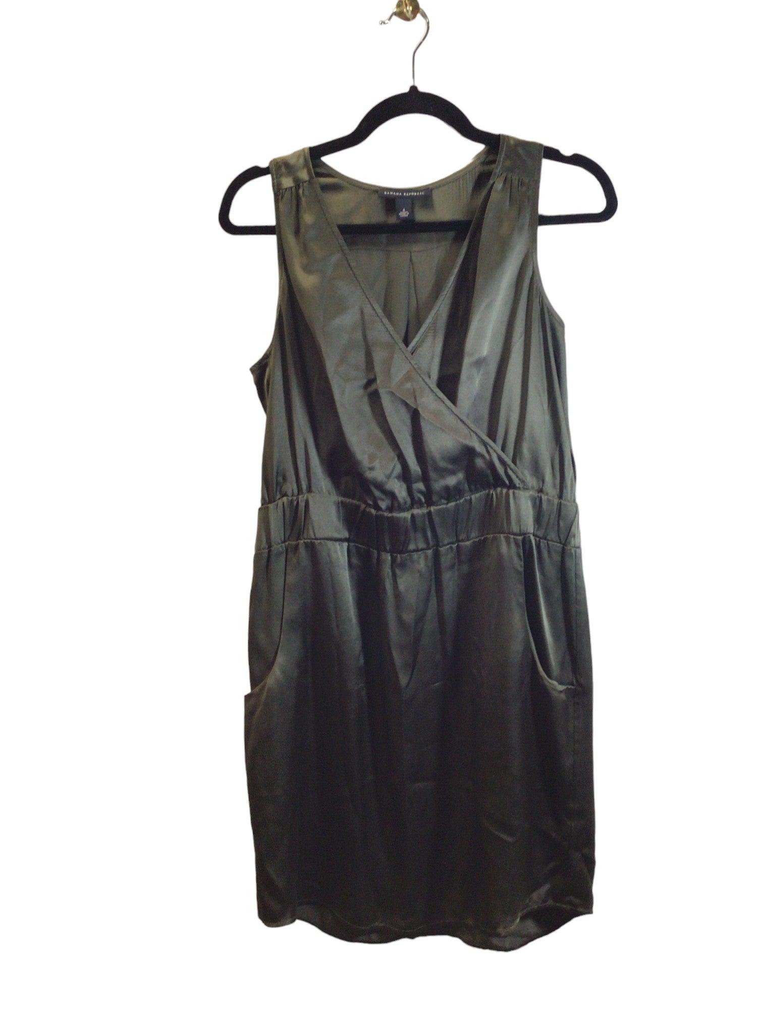BANANA REPUBLIC Women's Elegant Green Regular Fit Sheath Dress - Size 4