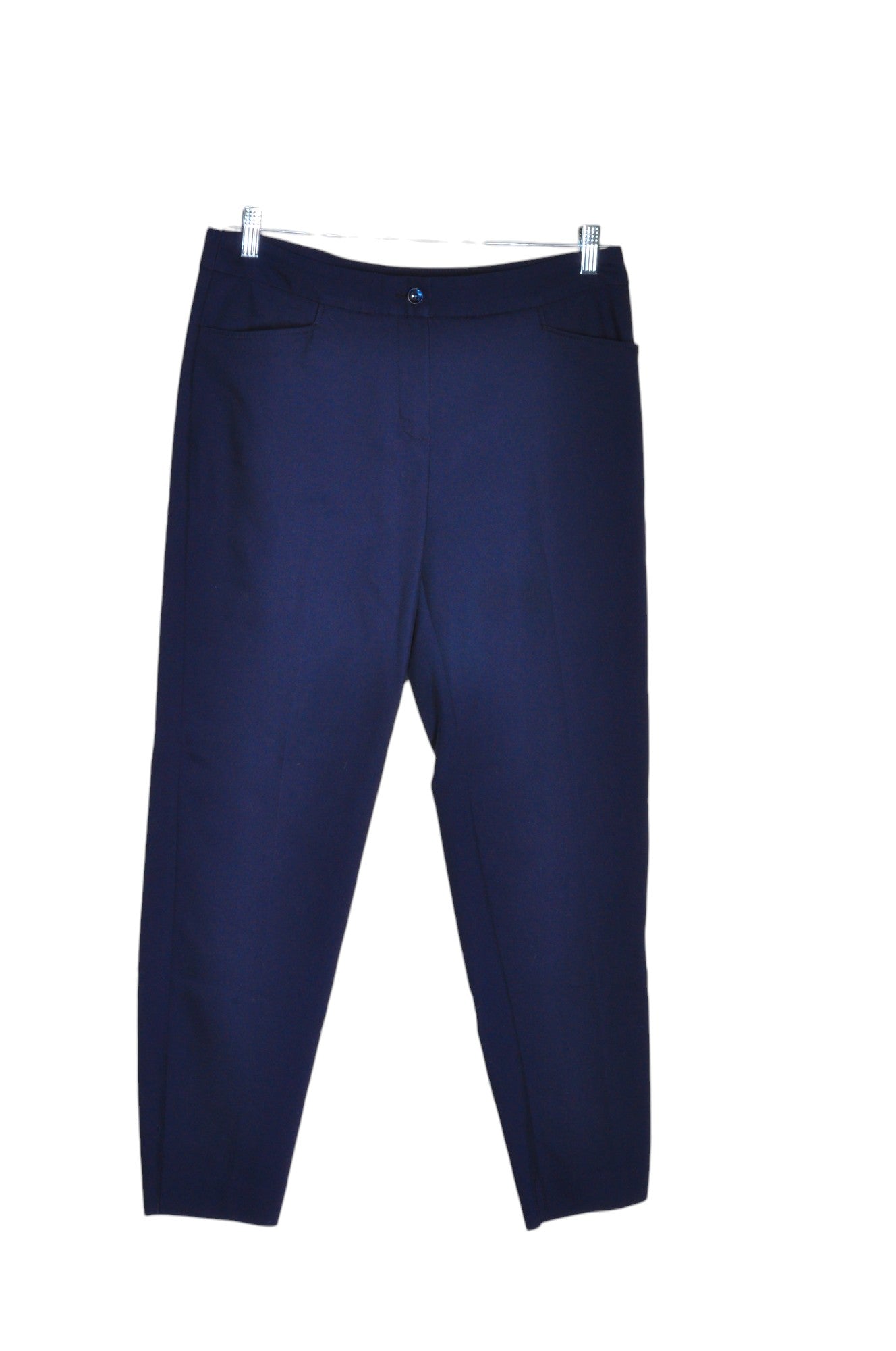 OLSEN Stylish Blue Regular-Fit Women's Work Pants - Size L