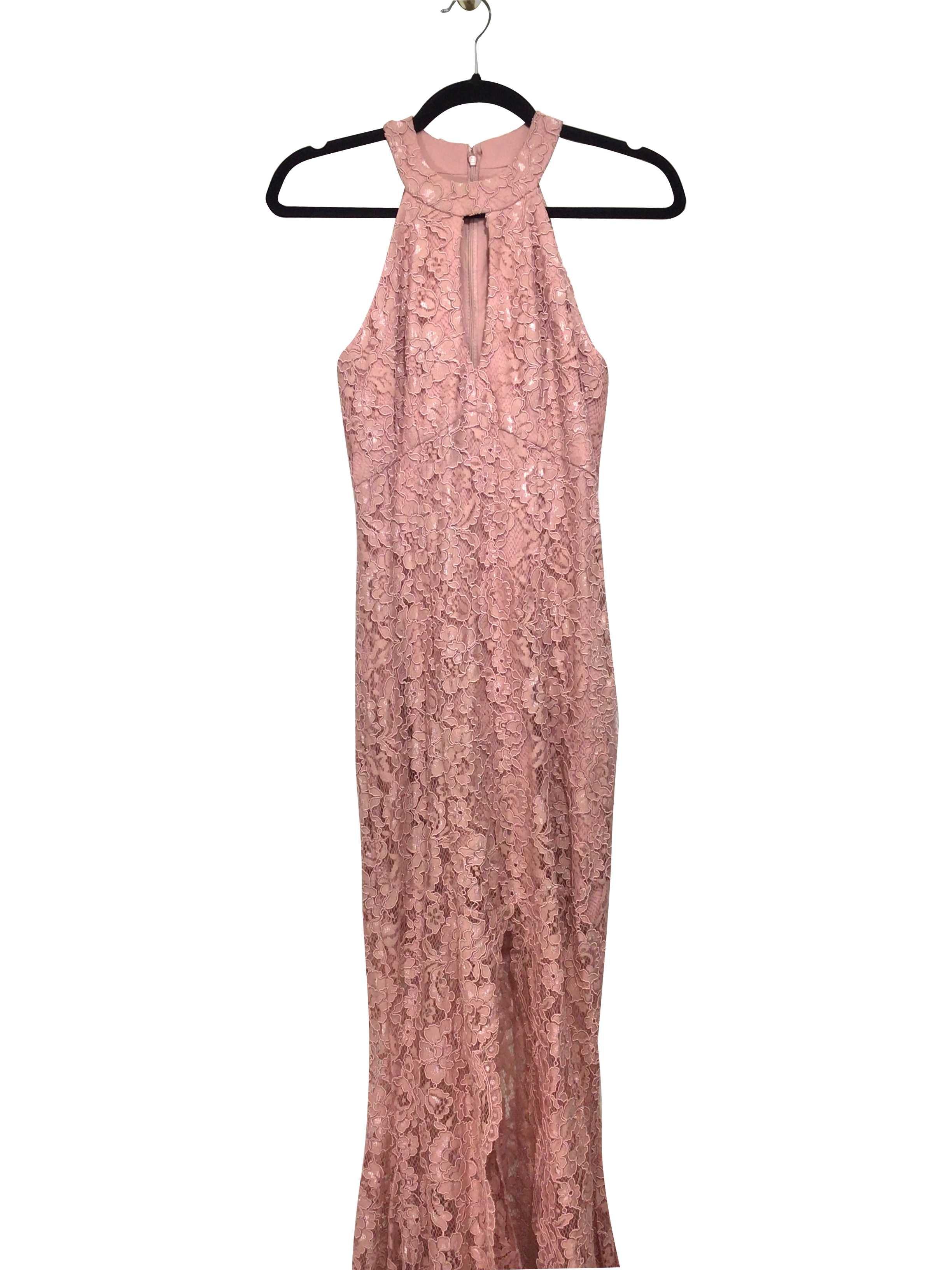 Stylish CHATEAU Regular Fit Pink Maxi Dress - XXS