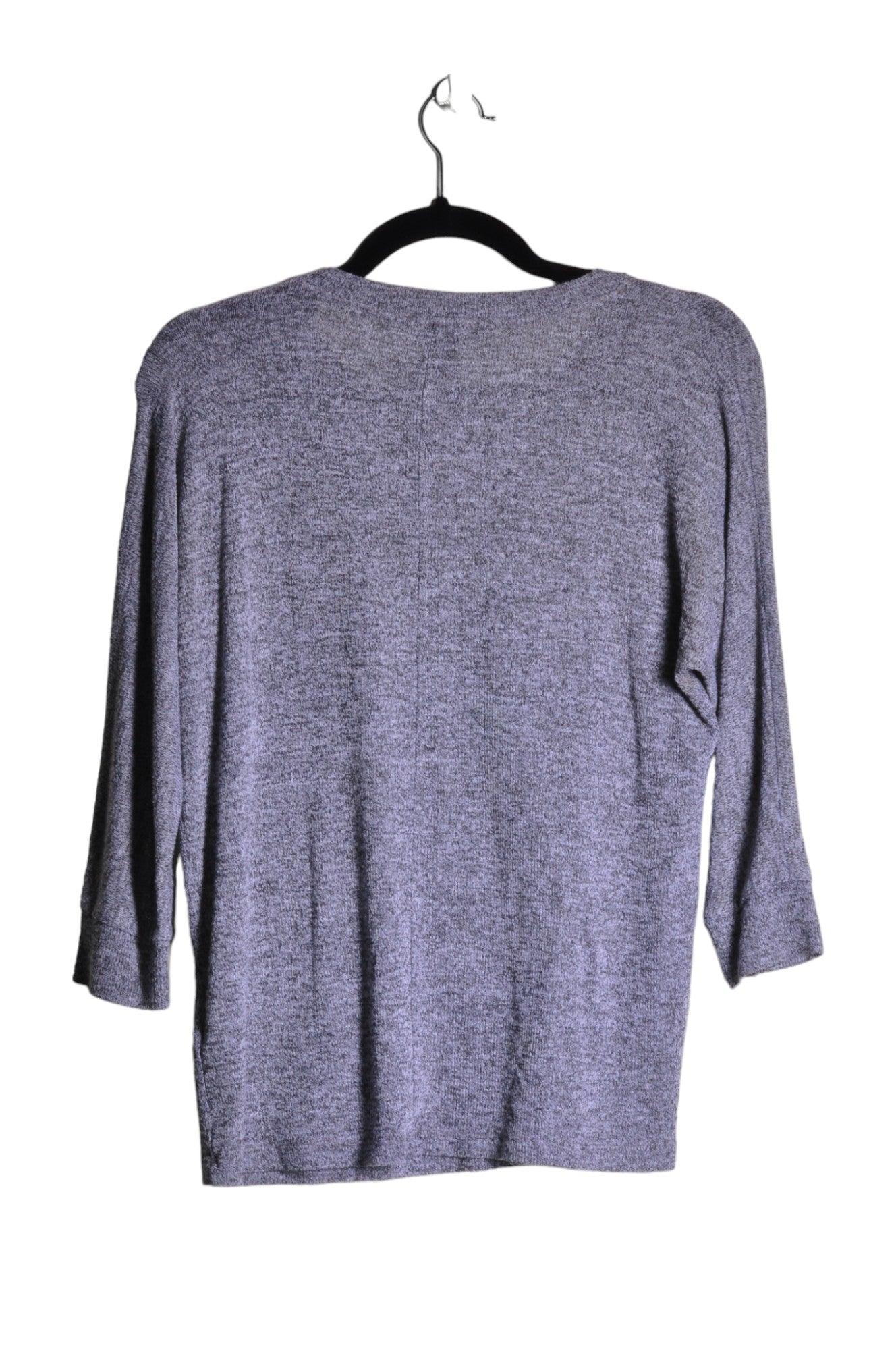 FOREVER 21 Stylish Gray Regular-Fit Women's Long-Sleeve Crew Neck T-Shirt - Size S