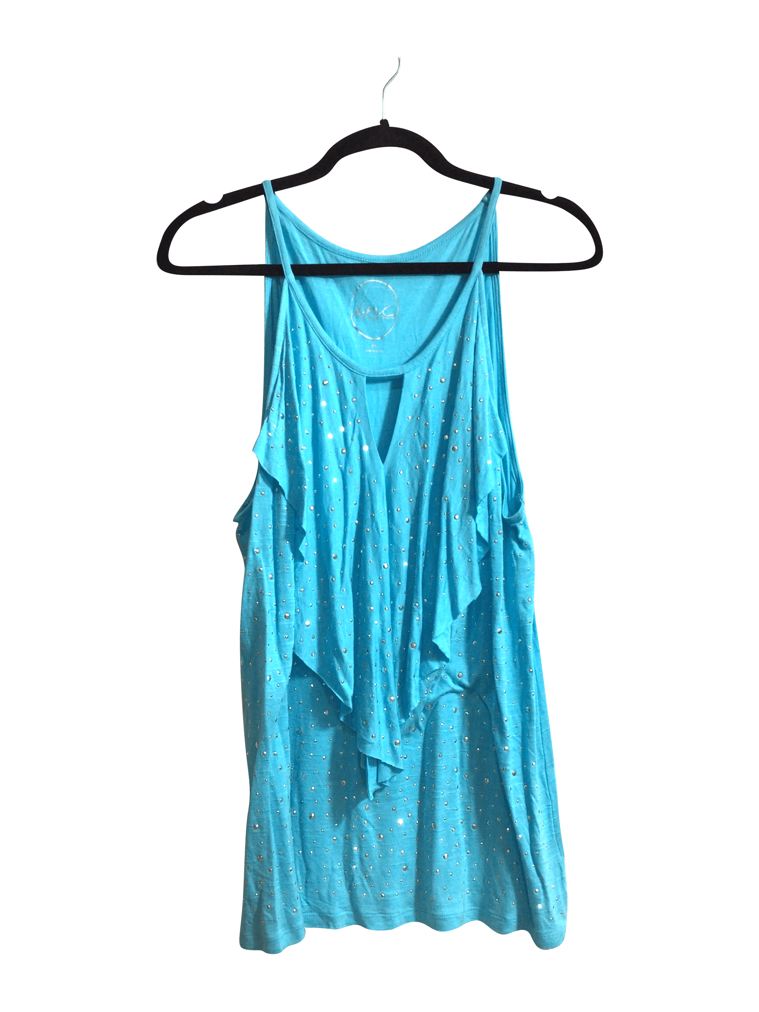 INTERNATIONAL CONCEPTS Stylish Blue Regular Fit Women's Blouses - Size XL