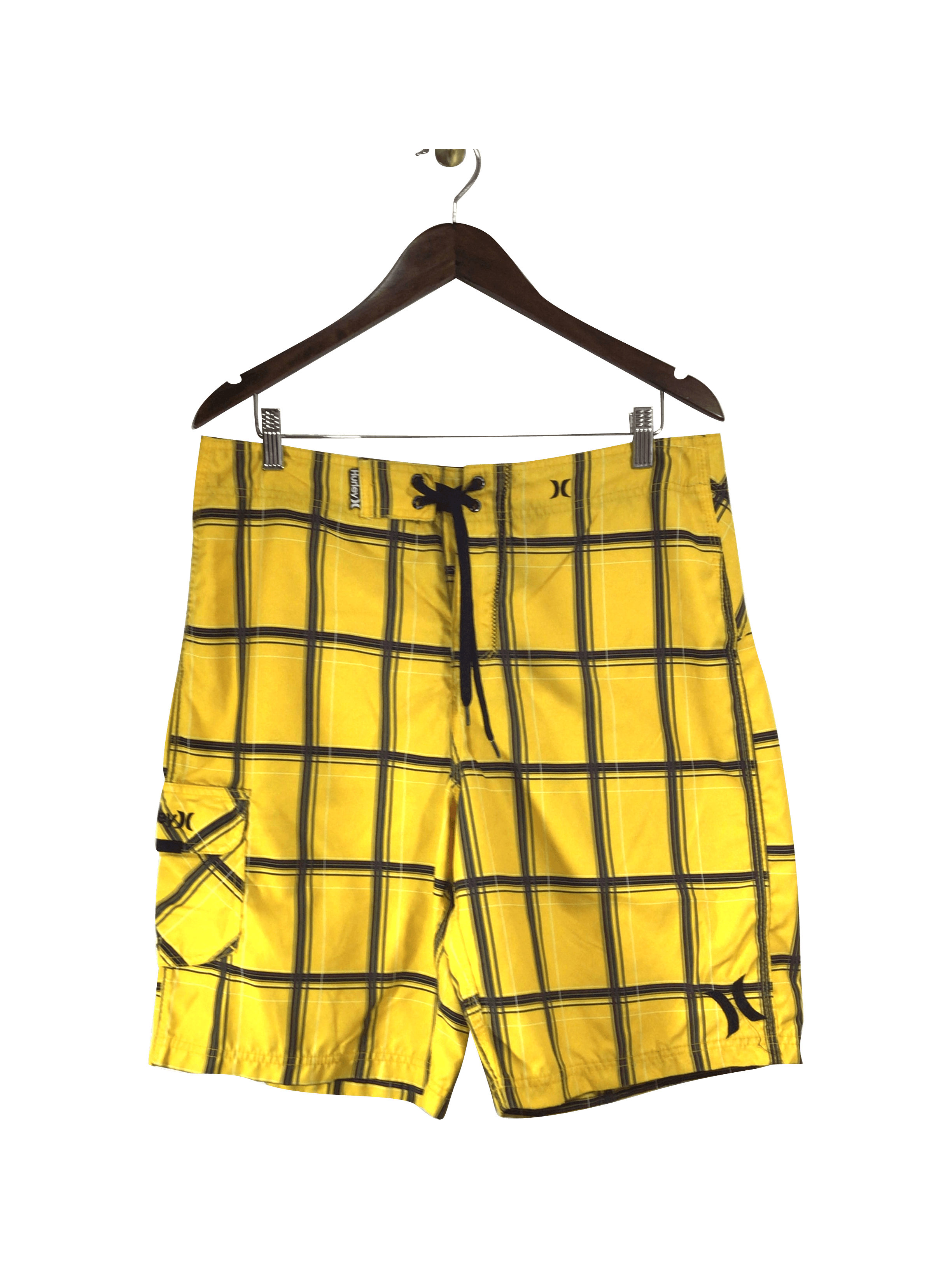 HURLEY Stylish Yellow Regular Fit Pant Shorts - Size 34