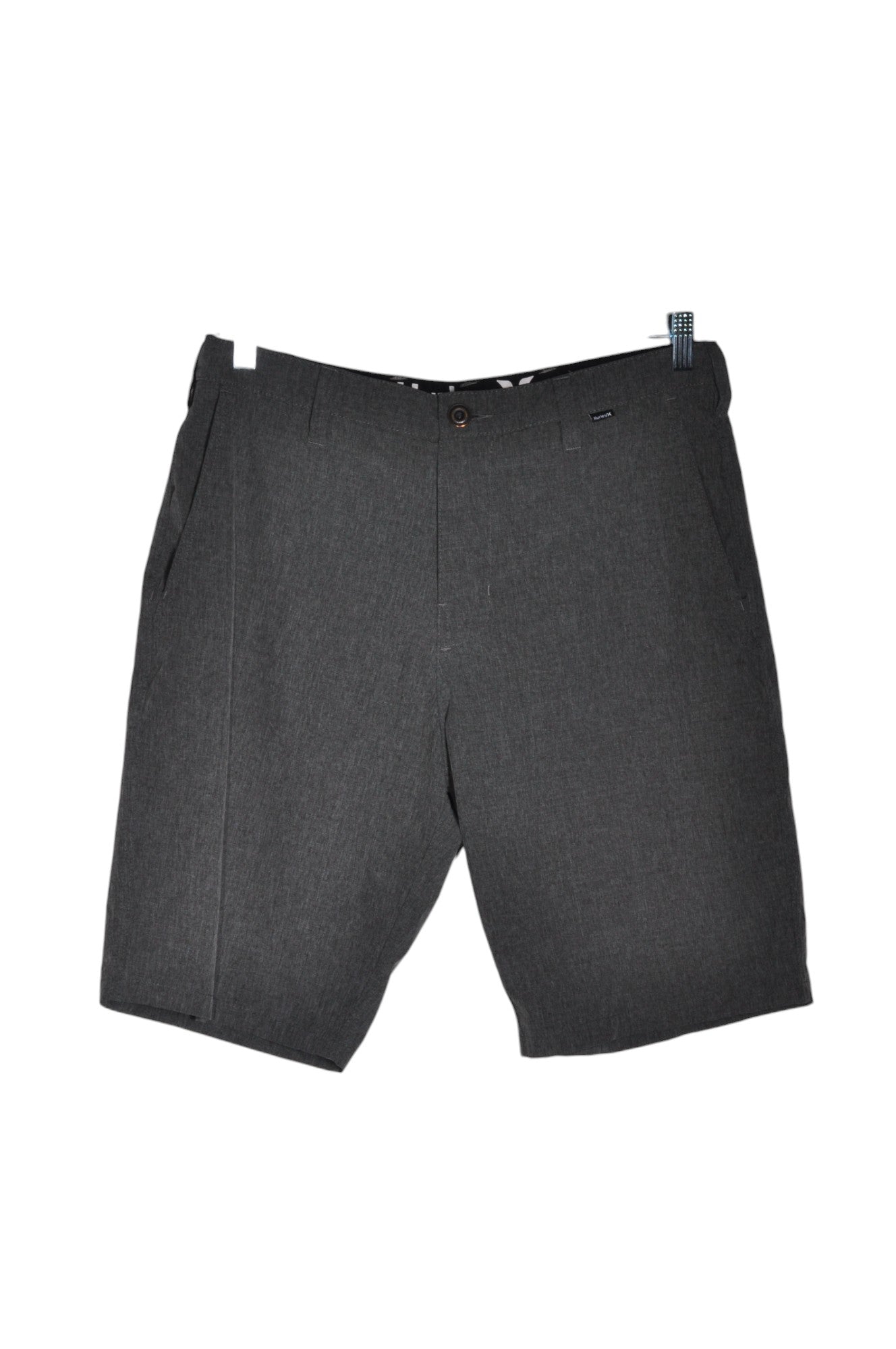 HURLEY Men's Classic Gray Regular Fit Second - Hand Shorts Size 32