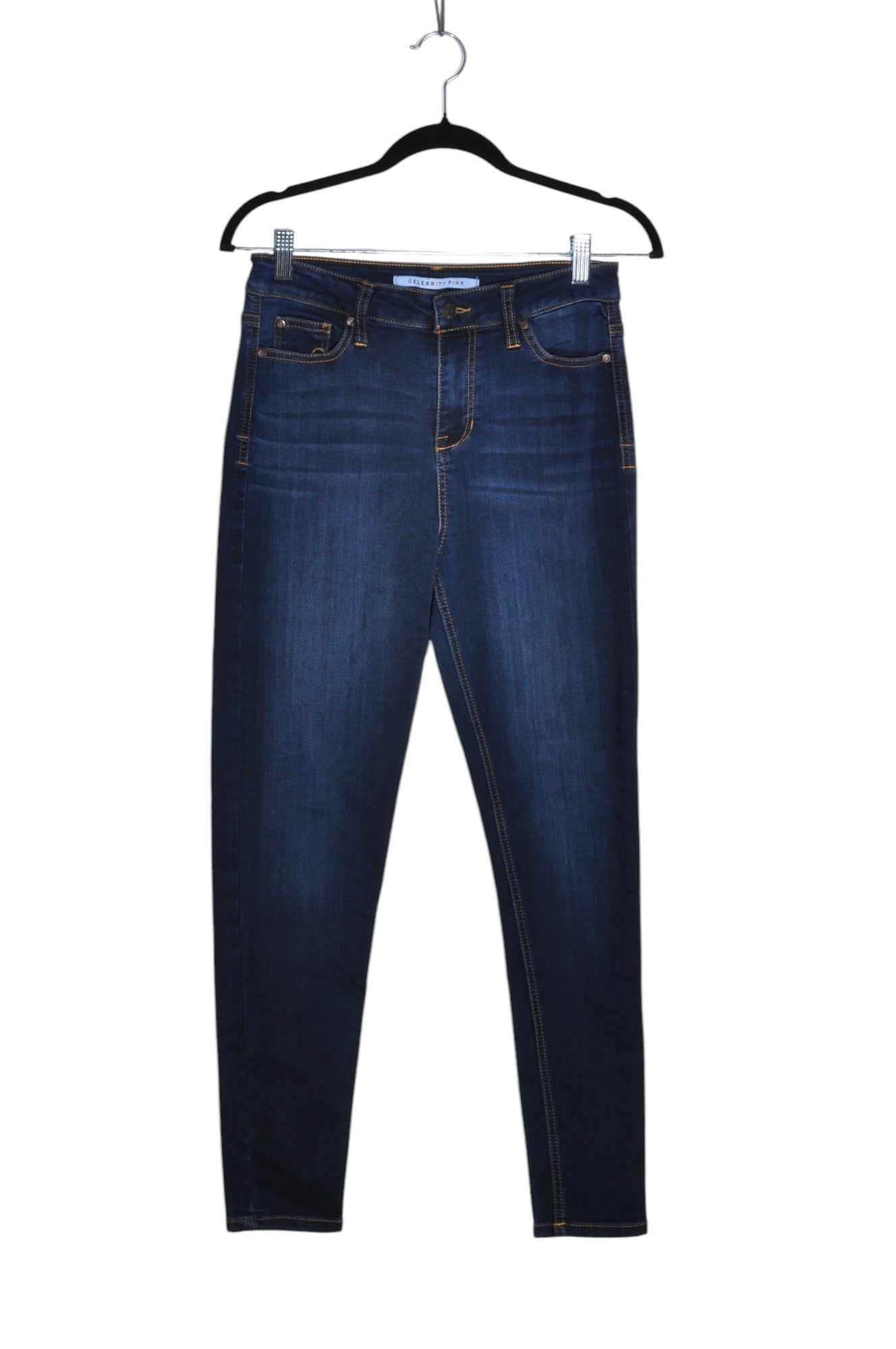 CELEBRITY PINK Stylish Women's Blue Regular-Fit Straight-Legged Jeans - Size 7