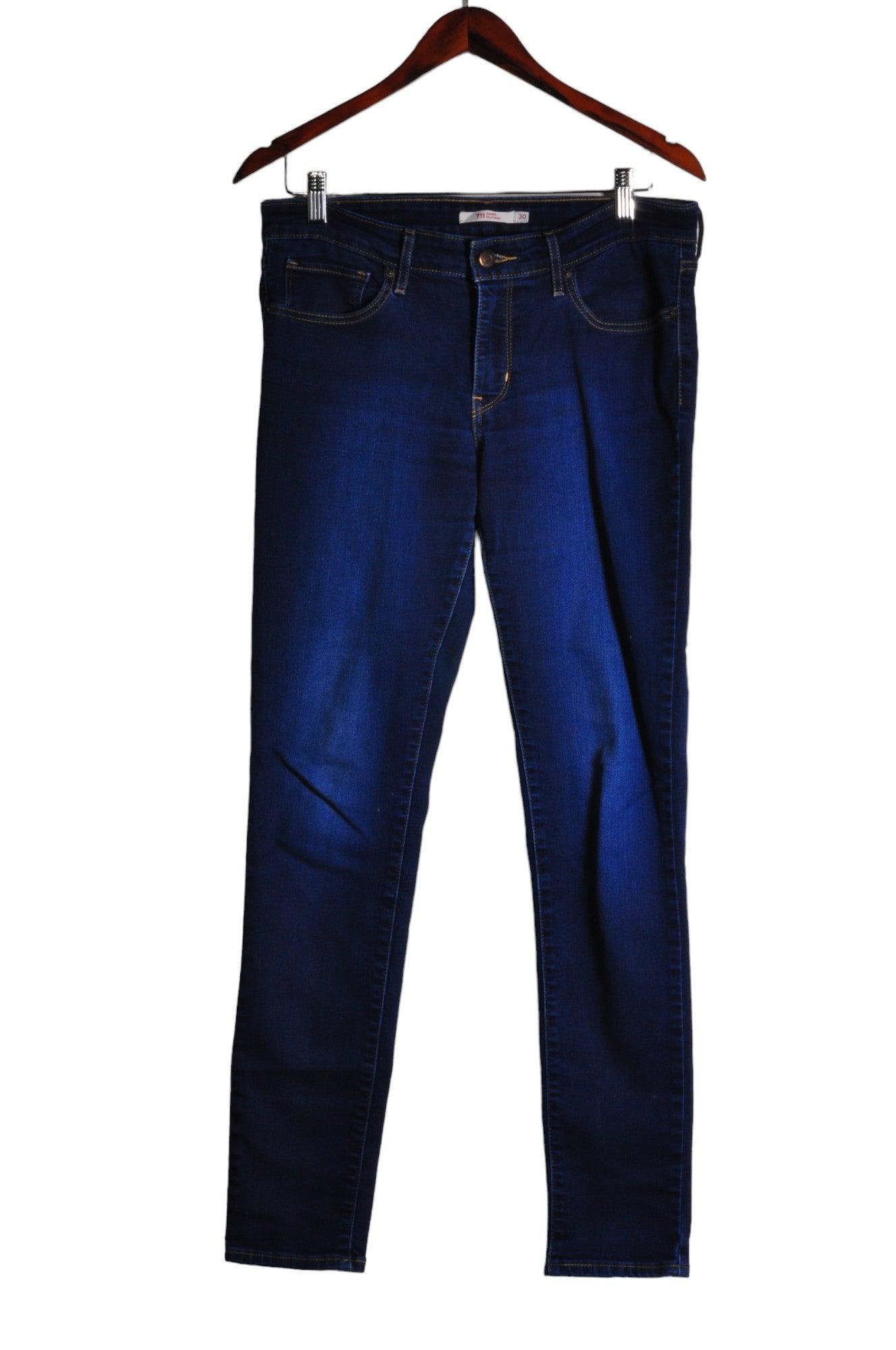 LEVI'S Second Hand Women's Regular Fit Blue Straight-Legged Jeans Size 30