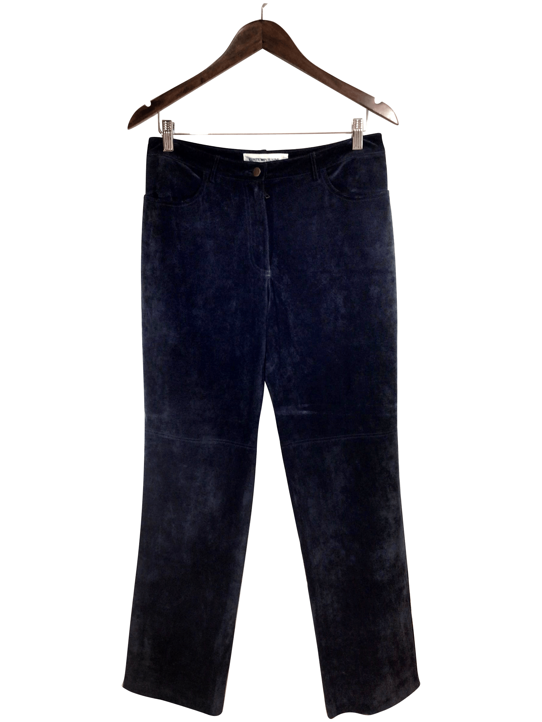 CONTEMPORAINE Stylish Blue Regular Fit Pant - Size 6