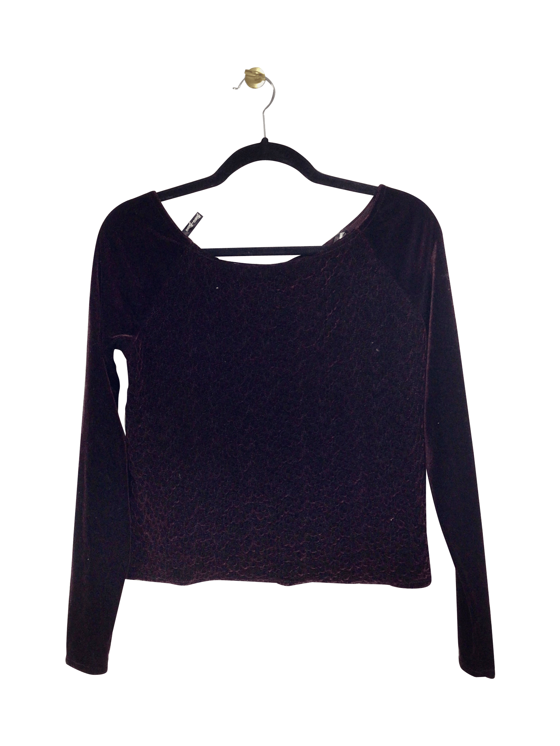 MICHELE BOHBOT Stylish Regular Fit Long Sleeve Red T-shirt - Size L