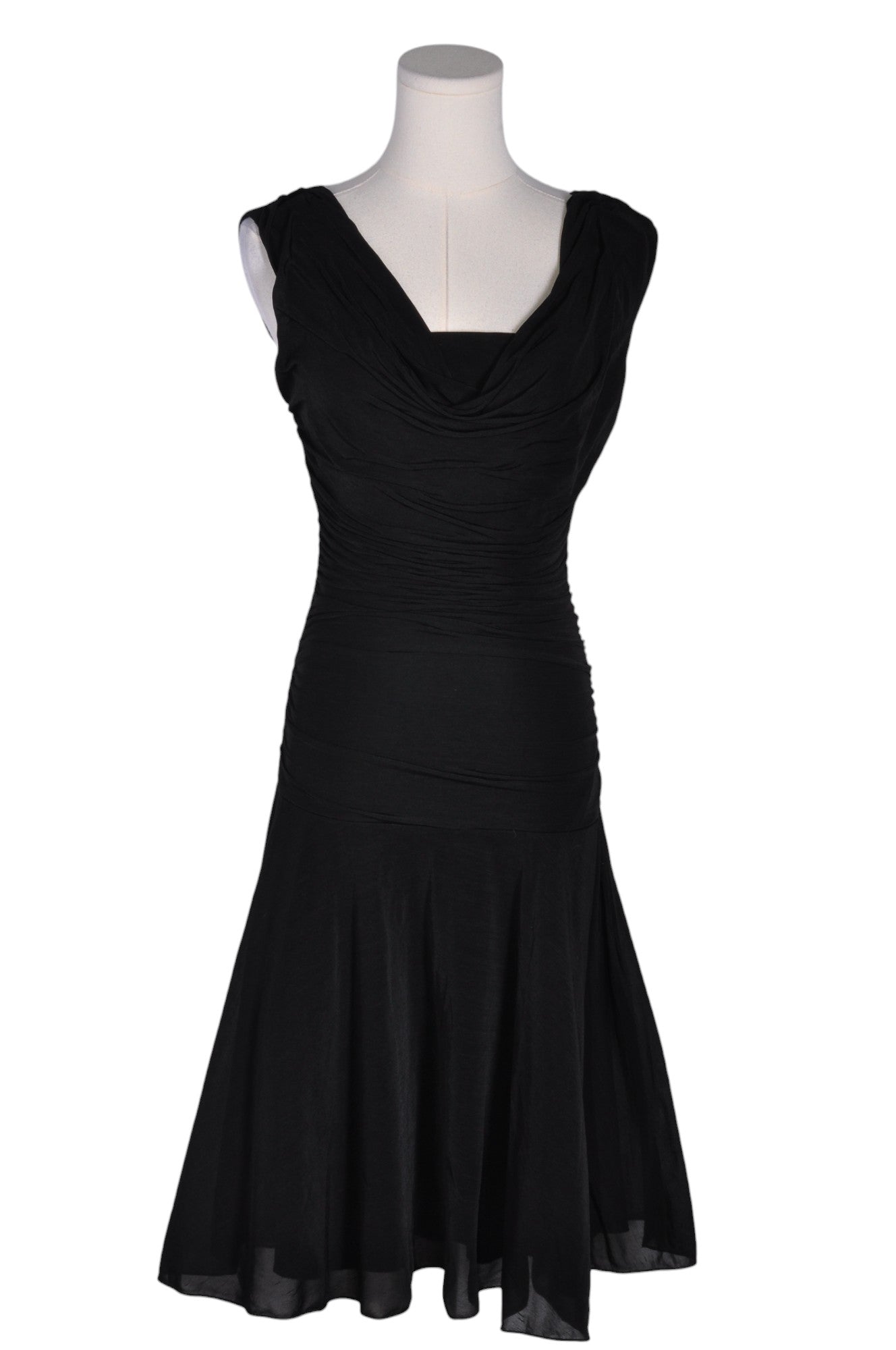 Stylish CHATEAU Women's A-Line Regular Fit Black Dress - Size S