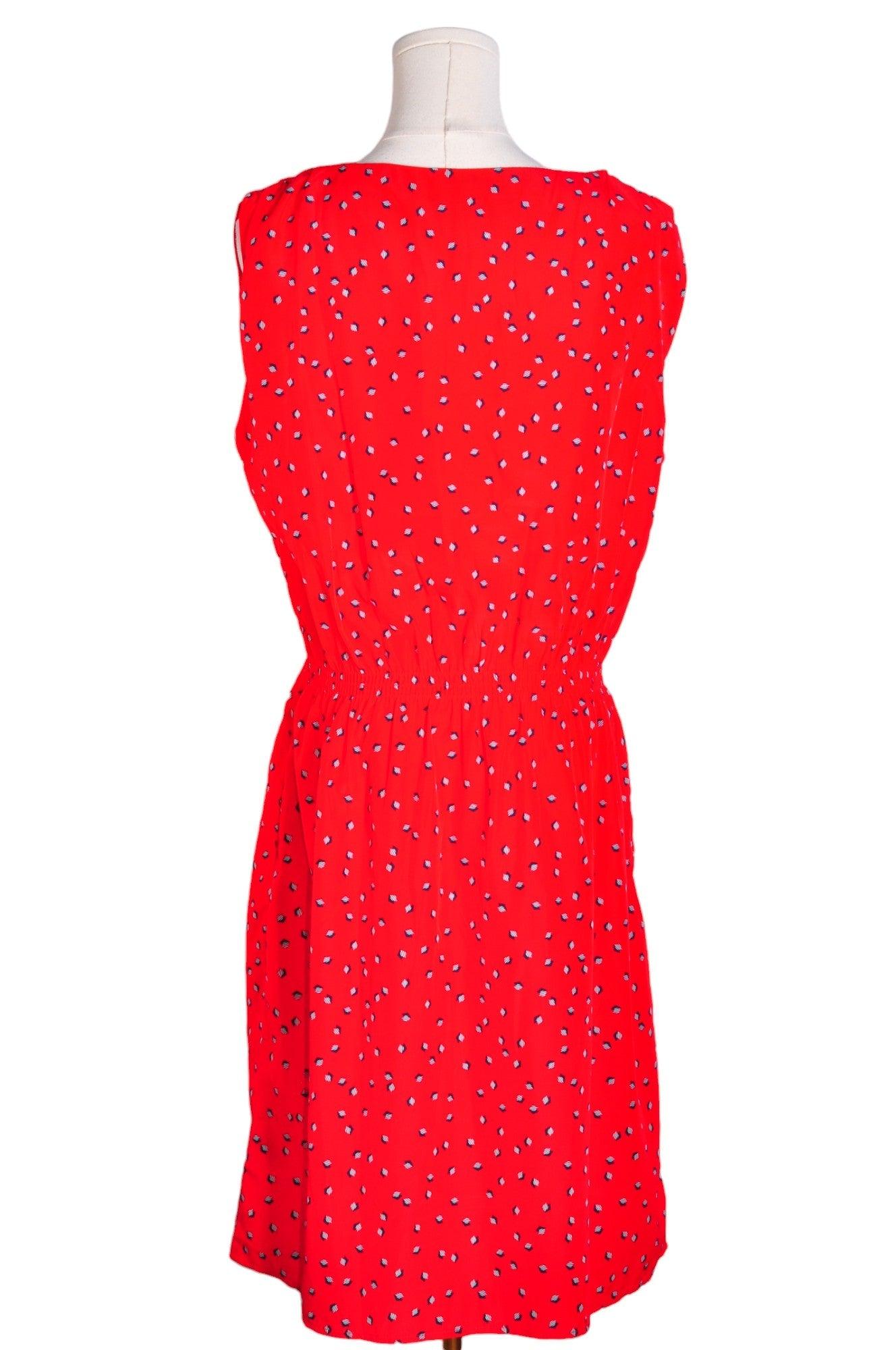 CATHERINE MALANDRINO Stylish Women's Red Regular-Fit Shift Dress - Size L