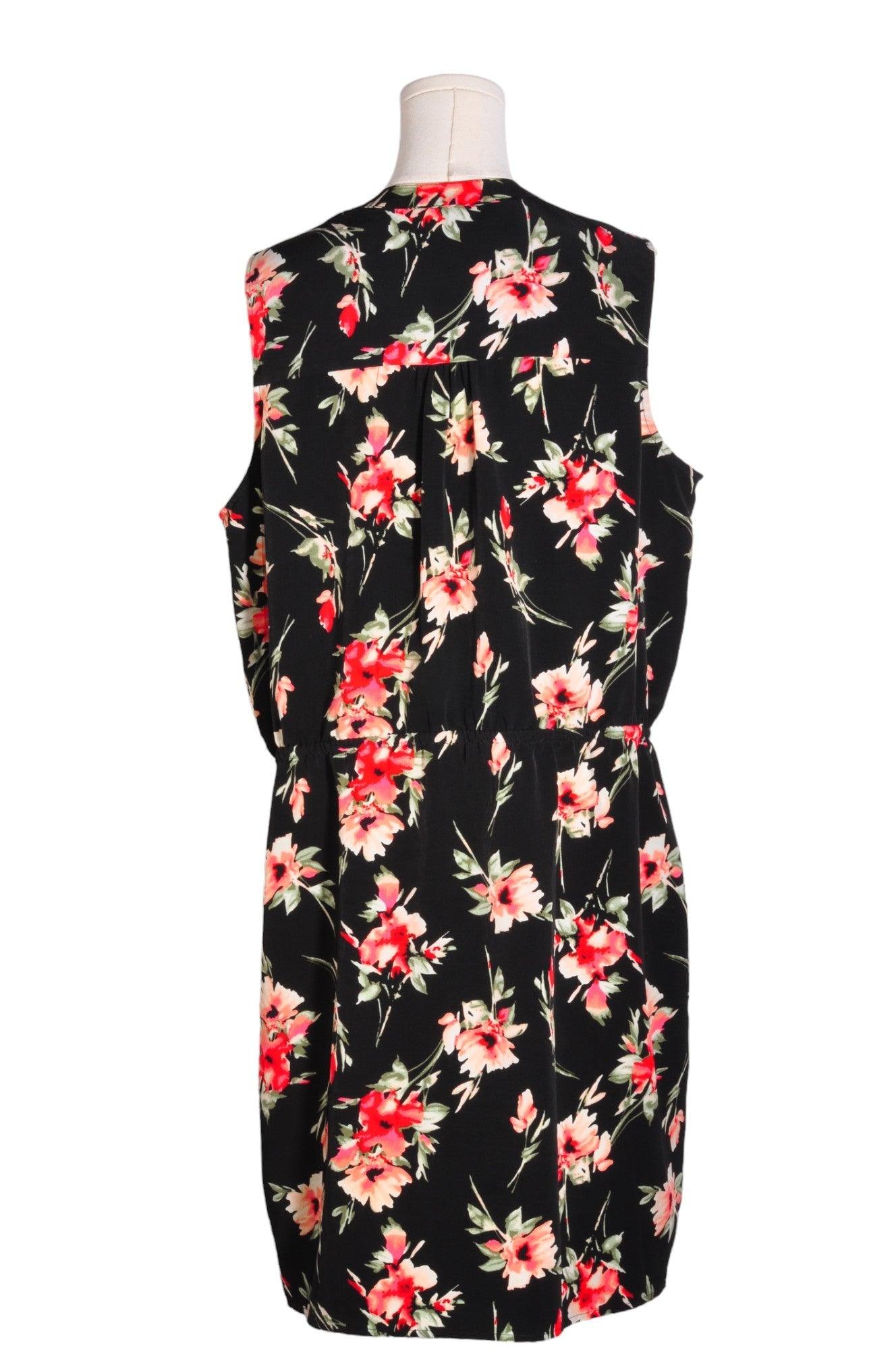 CATHERINE MALANDRINO Stylish Women's Black Midi Dress in Regular Fit - Size XL