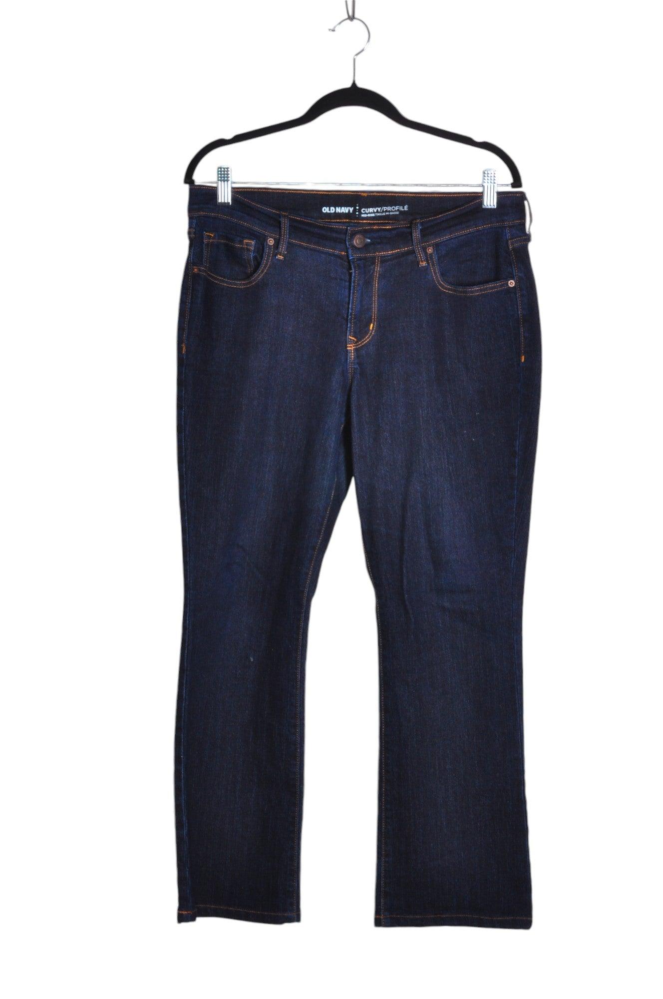 OLD NAVY Stylish Women's Blue Straight-Legged Regular Fit Jeans - Size 12