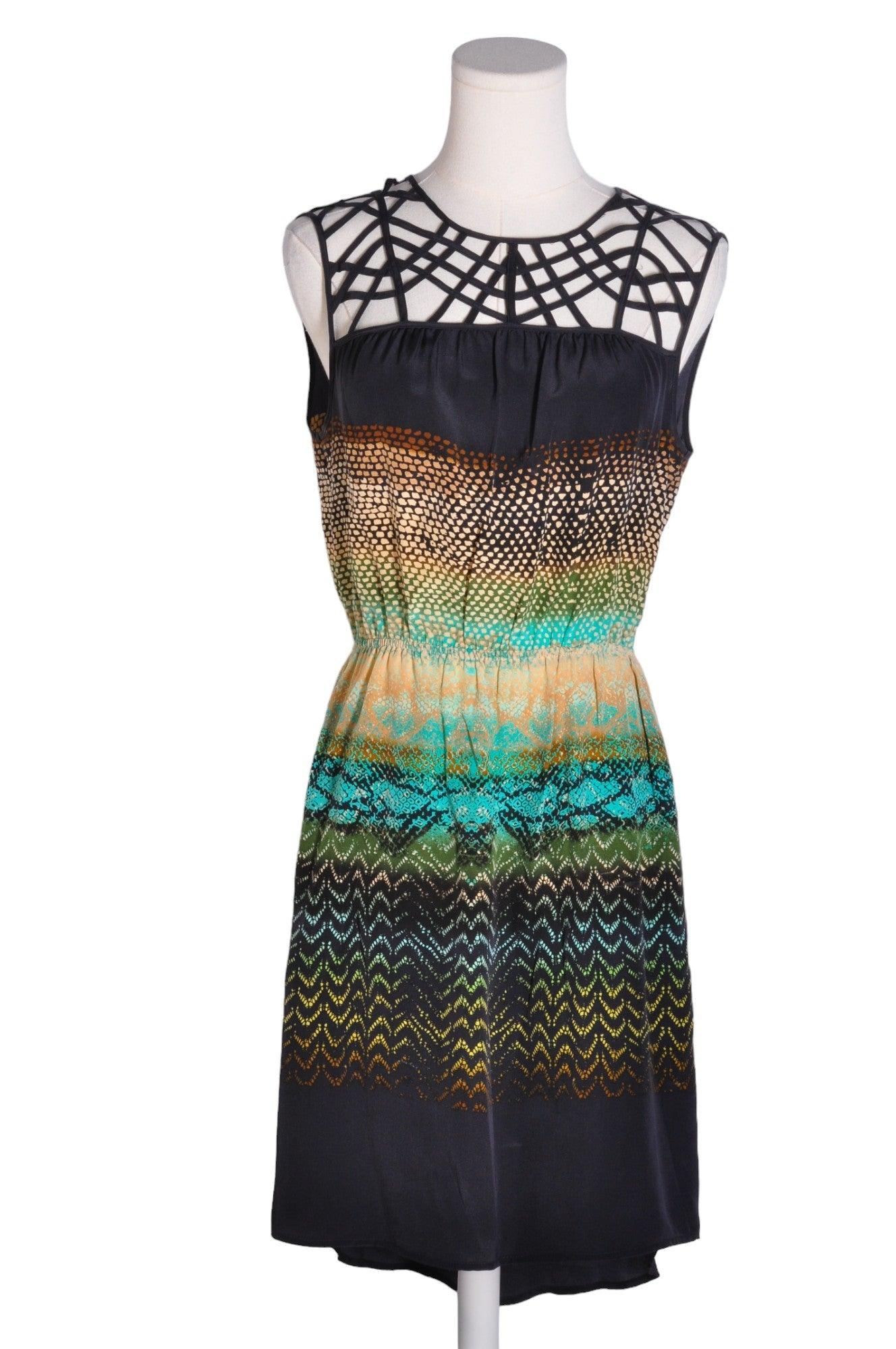 CHARLIE JADE Stylish Women's Blue Regular Fit & Flare Dress - Size S