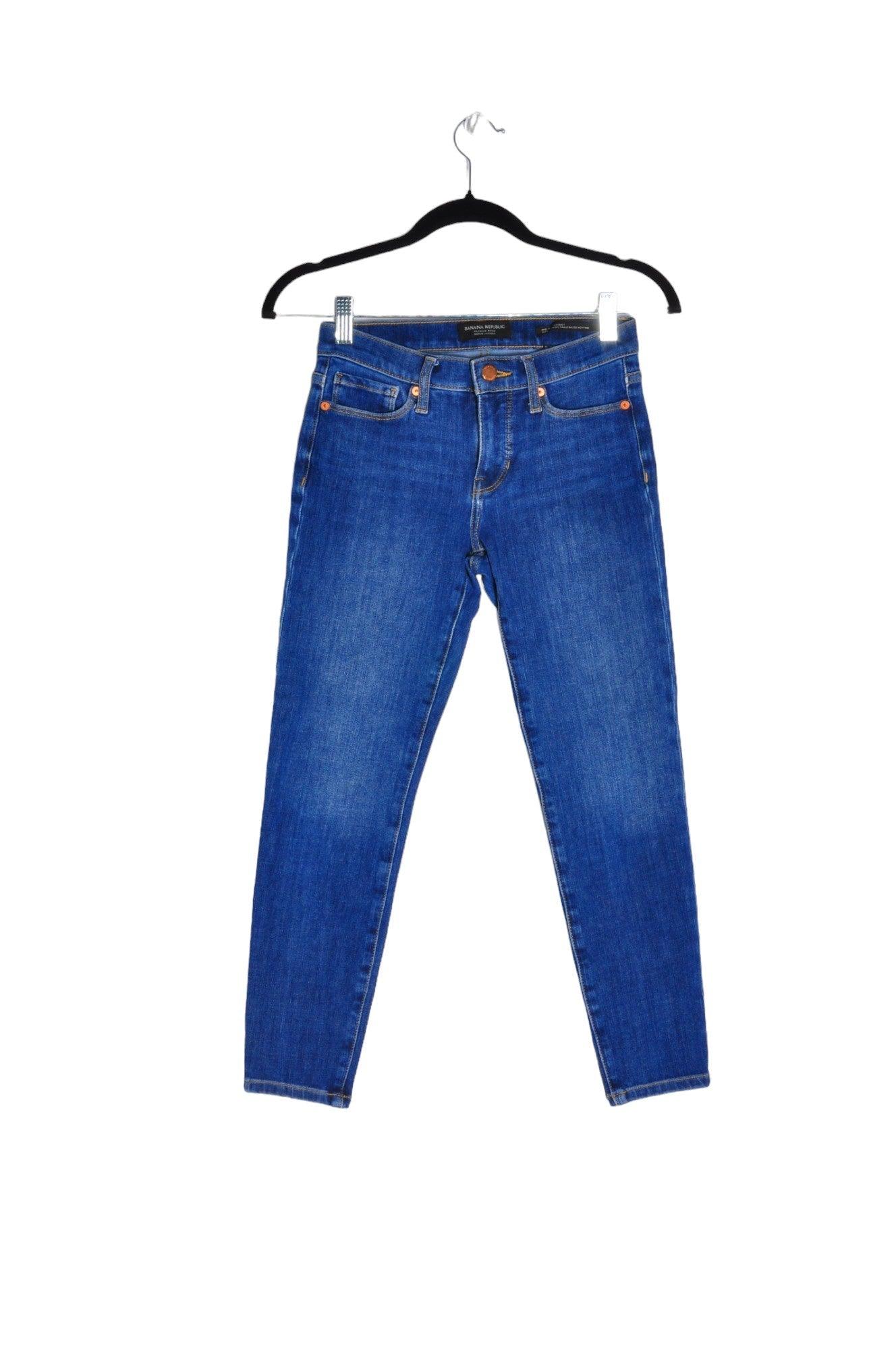 BANANA REPUBLIC Stylish Women's Blue Regular-Fit Straight-Legged Jeans Size 24