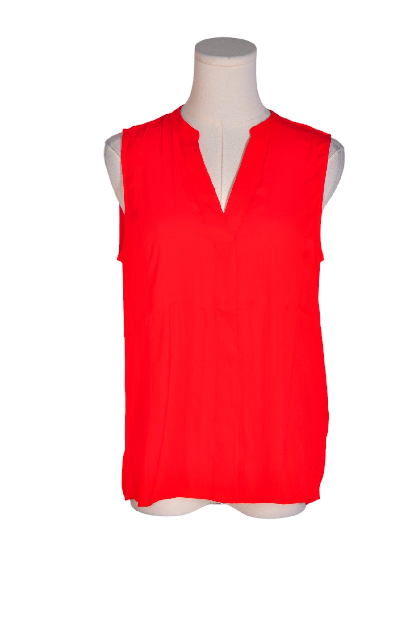 Stylish BANANA REPUBLIC Red Regular - Fit Women's Sleeveless Blouse in Size S