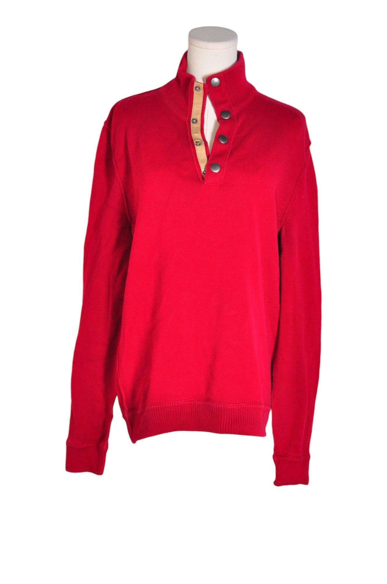 BANANA REPUBLIC Stylish Men's Red Regular Fit Sweater - Size M
