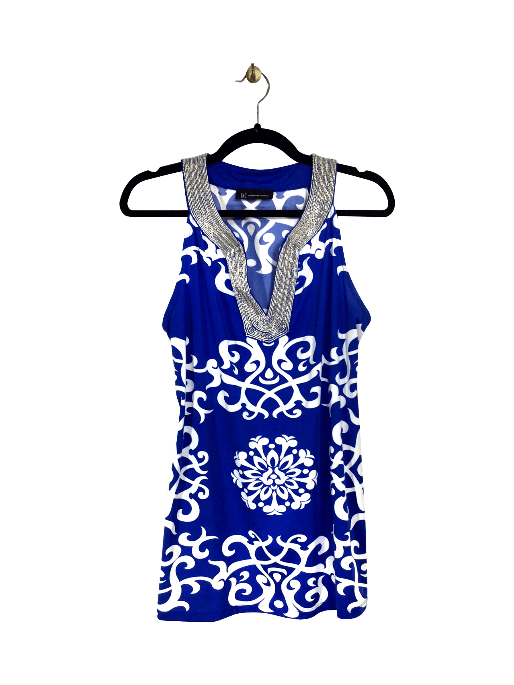 INTERNATIONAL CONCEPTS Stylish Blue Regular-Fit Blouse - Size S