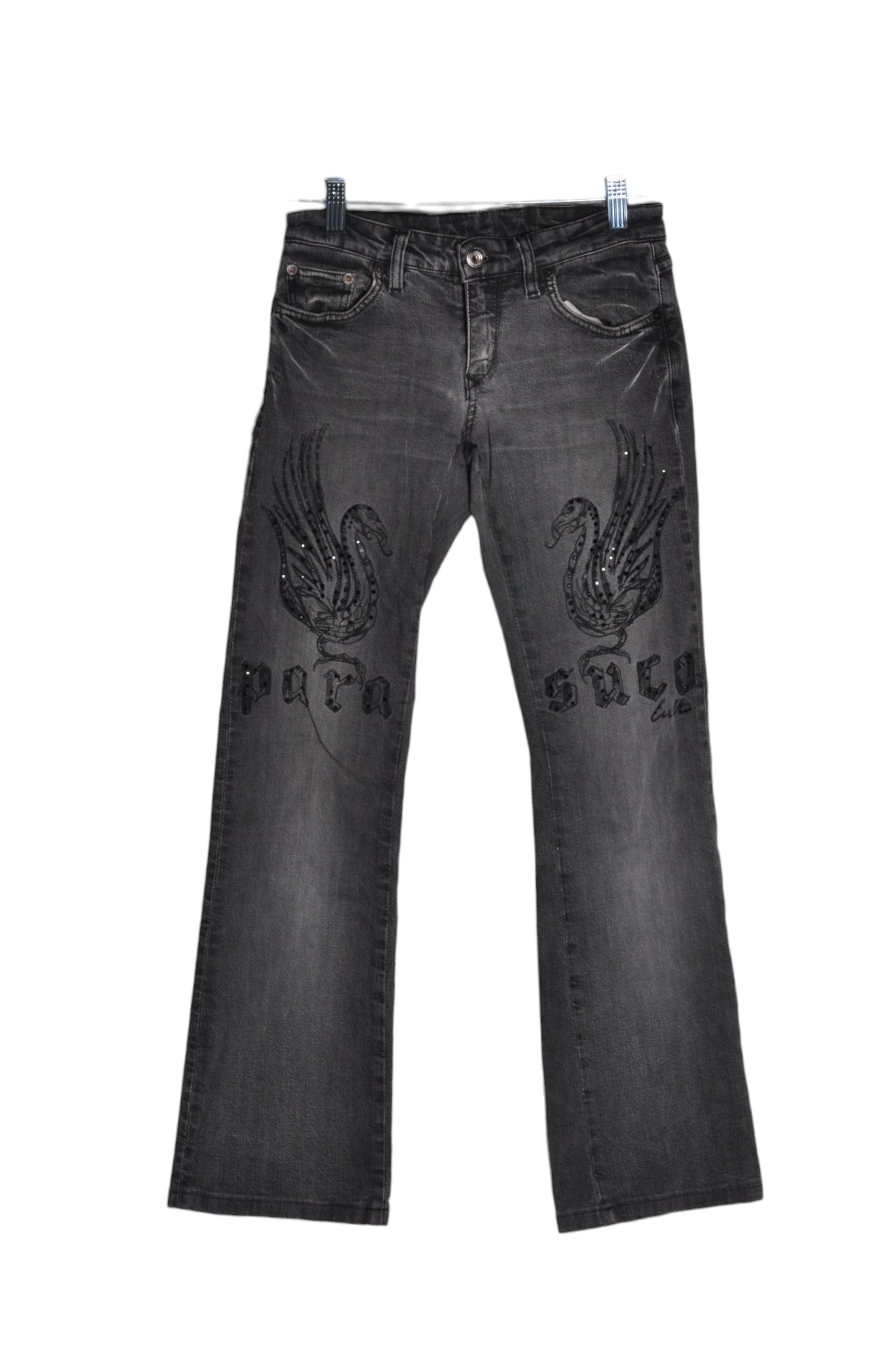 PARASUCO Stylish Women's Gray Regular Fit Straight-Legged Jeans - Size 27