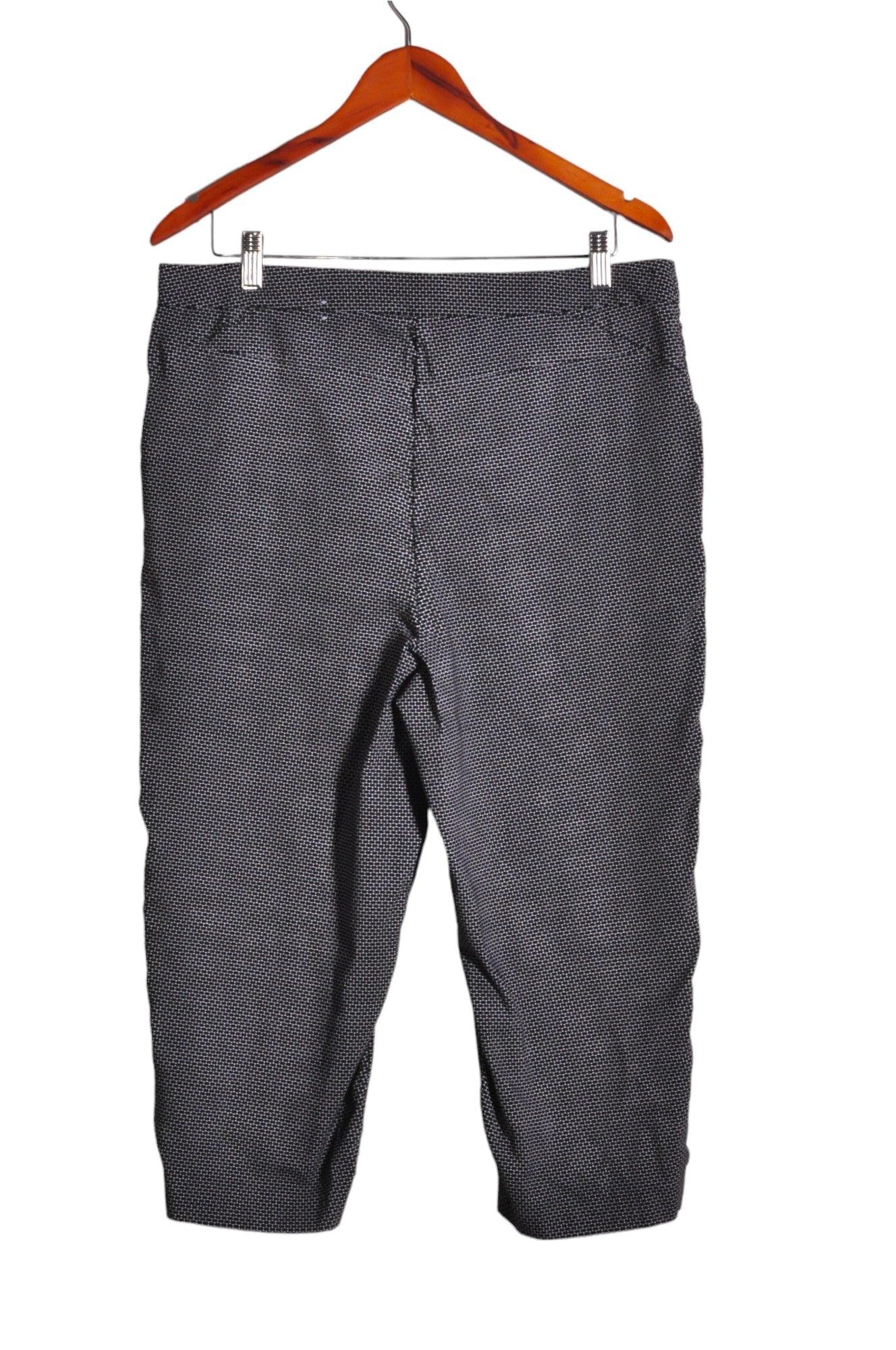 Stylish MICHEL STUDIO Women's Gray Regular Fit Capri Pants - Size 16