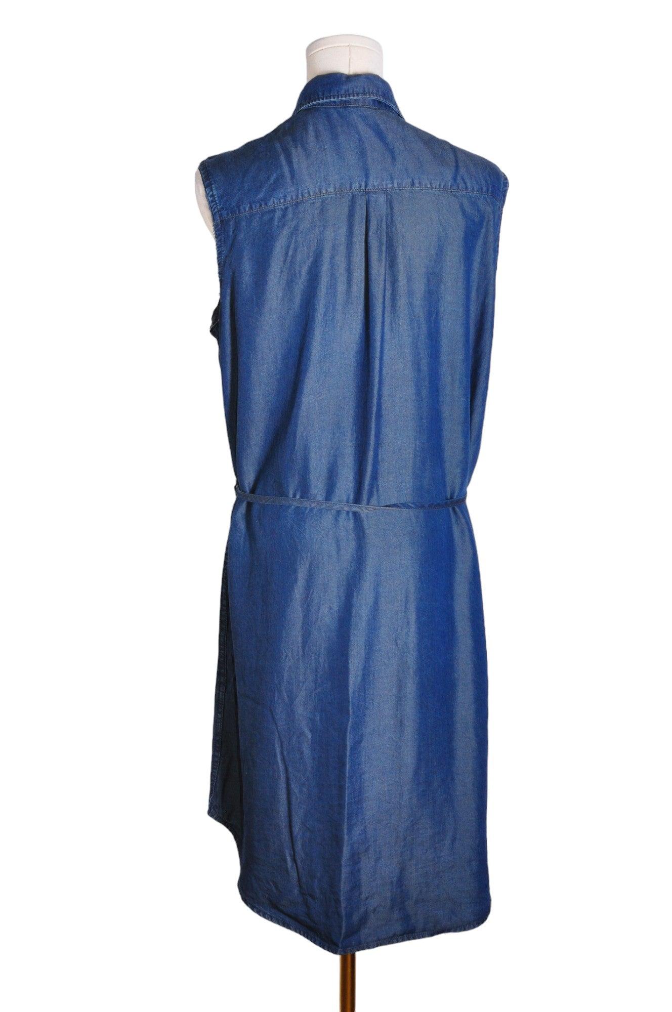 PARASUCO Stylish Women's Blue Wrap Dress in Regular Fit - Size L