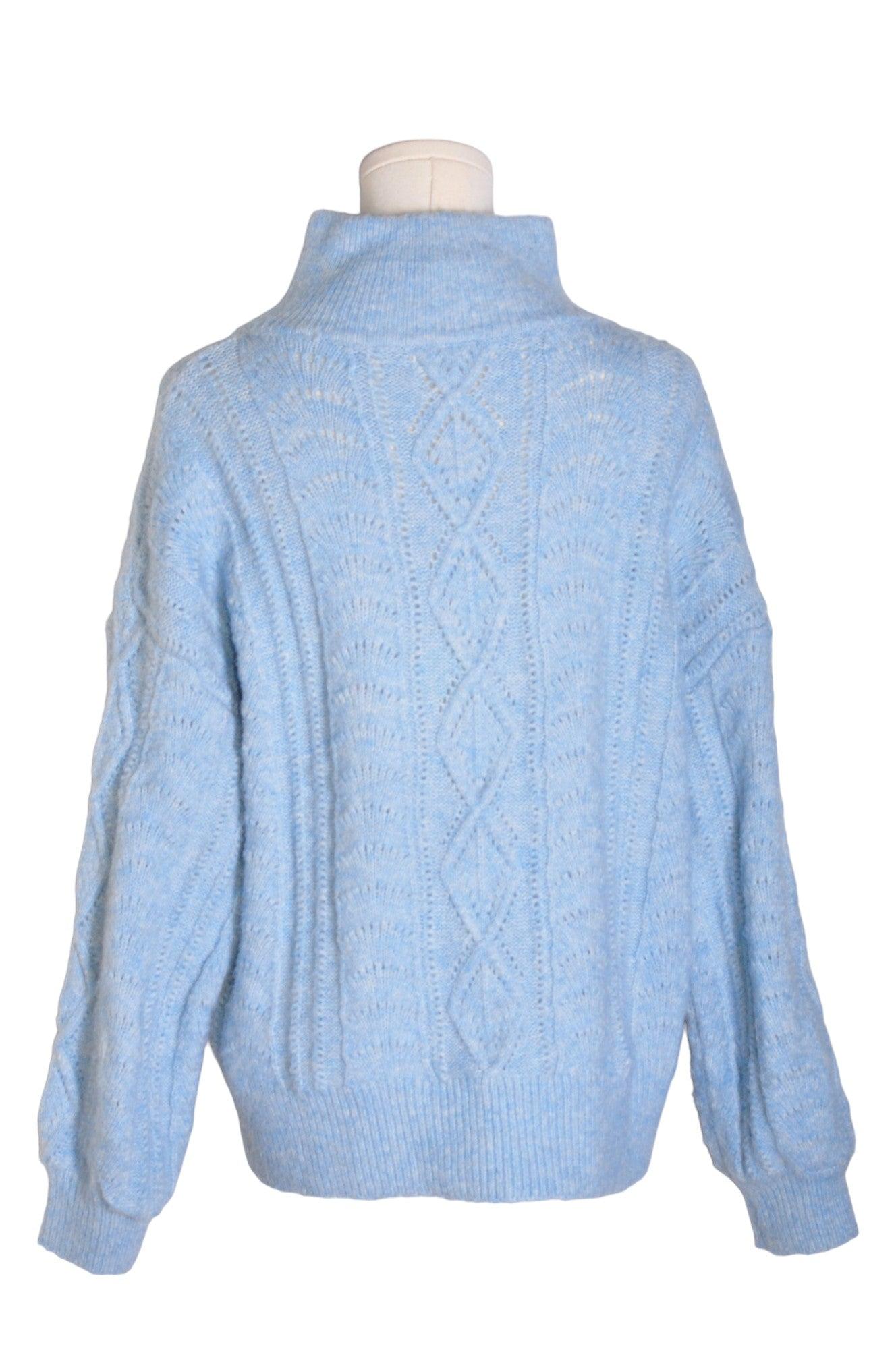 Stylish LITTLE LIES Women's Blue Regular Fit Turtleneck Tops - Size L