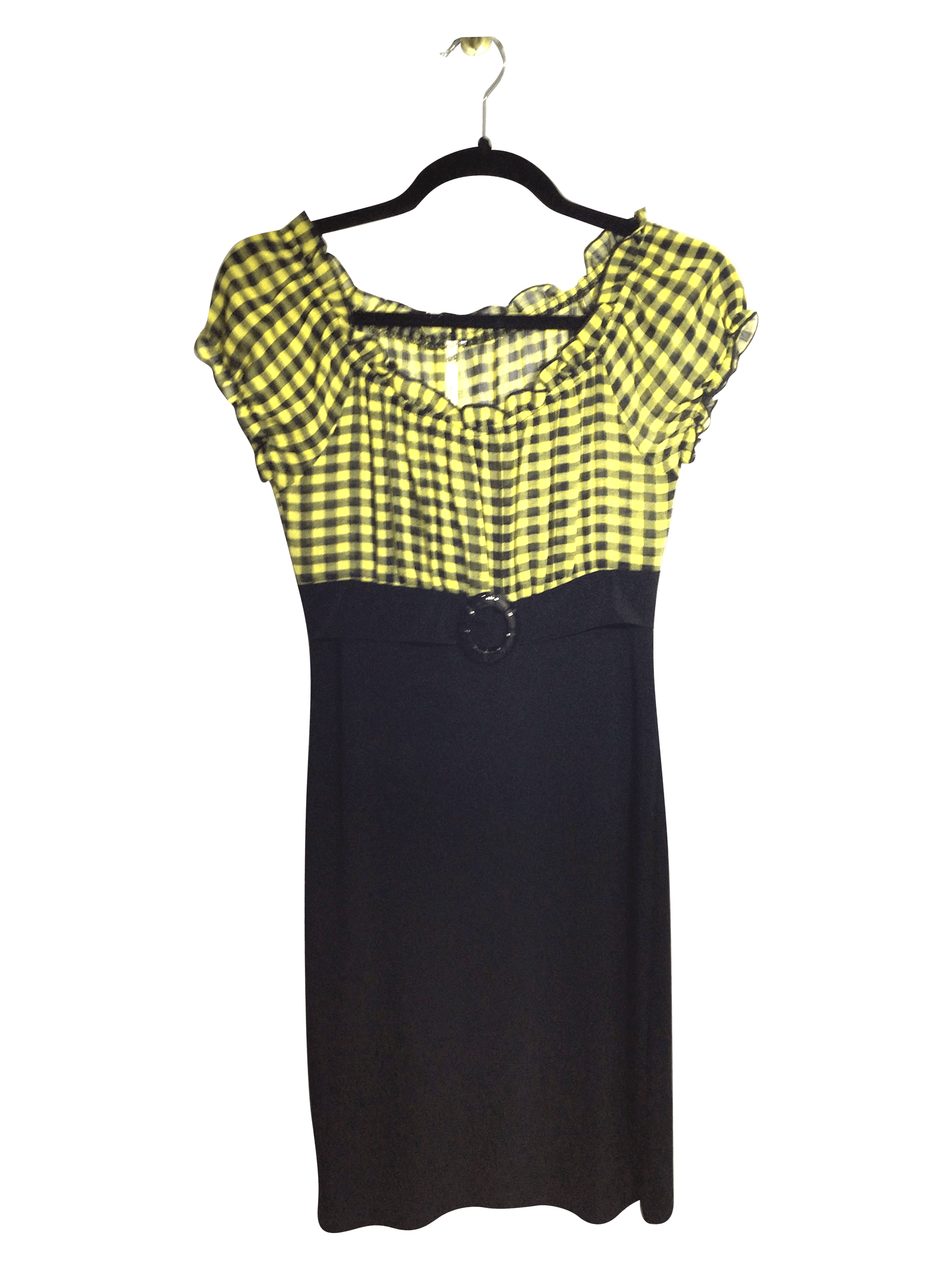 INTERI Stylish Women's Black Regular-Fit Midi Dress - Size S