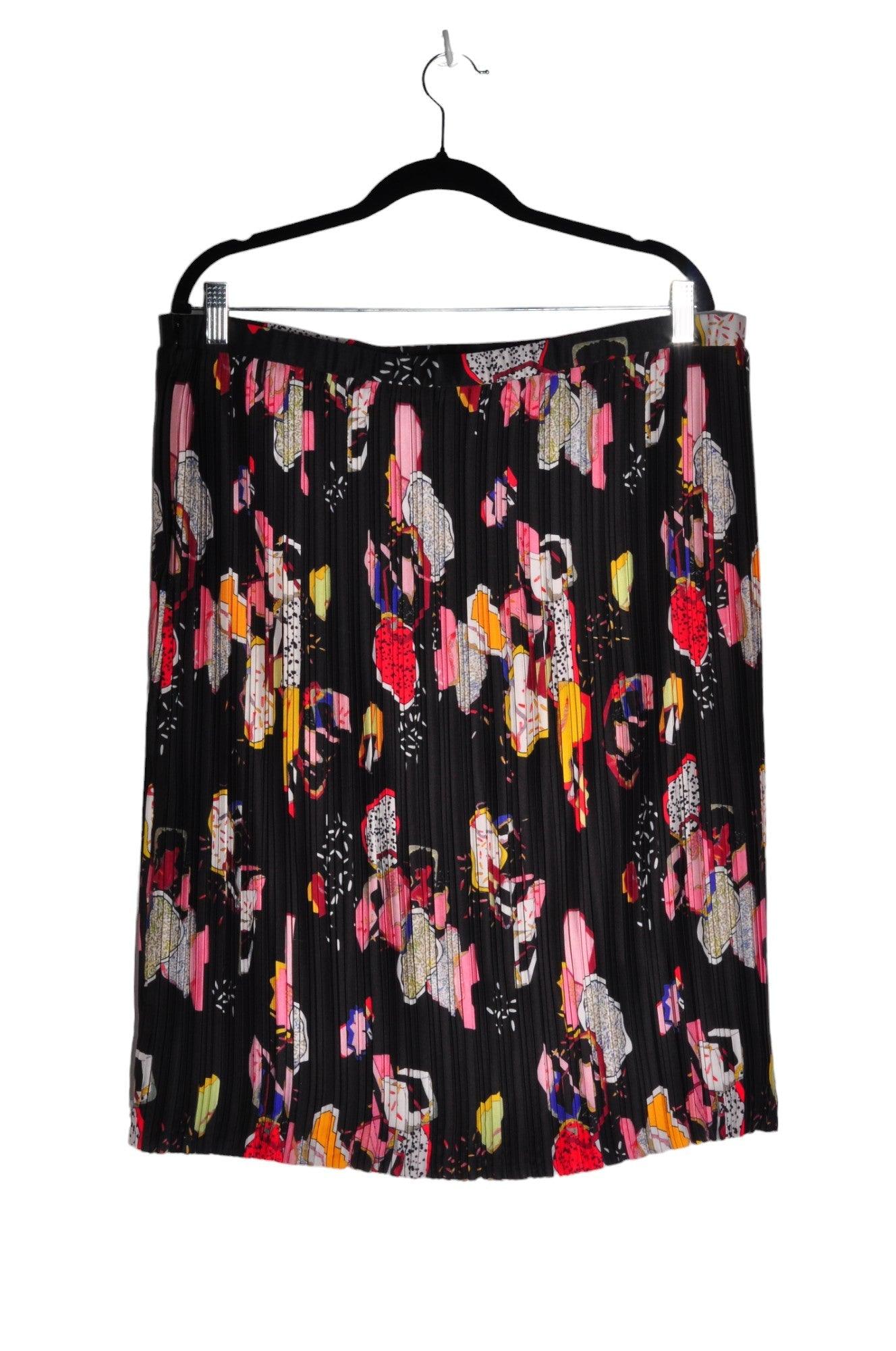 CONTEMPORAINE Stylish Women's Casual Black XXL Regular Fit Knee-Length Skirt