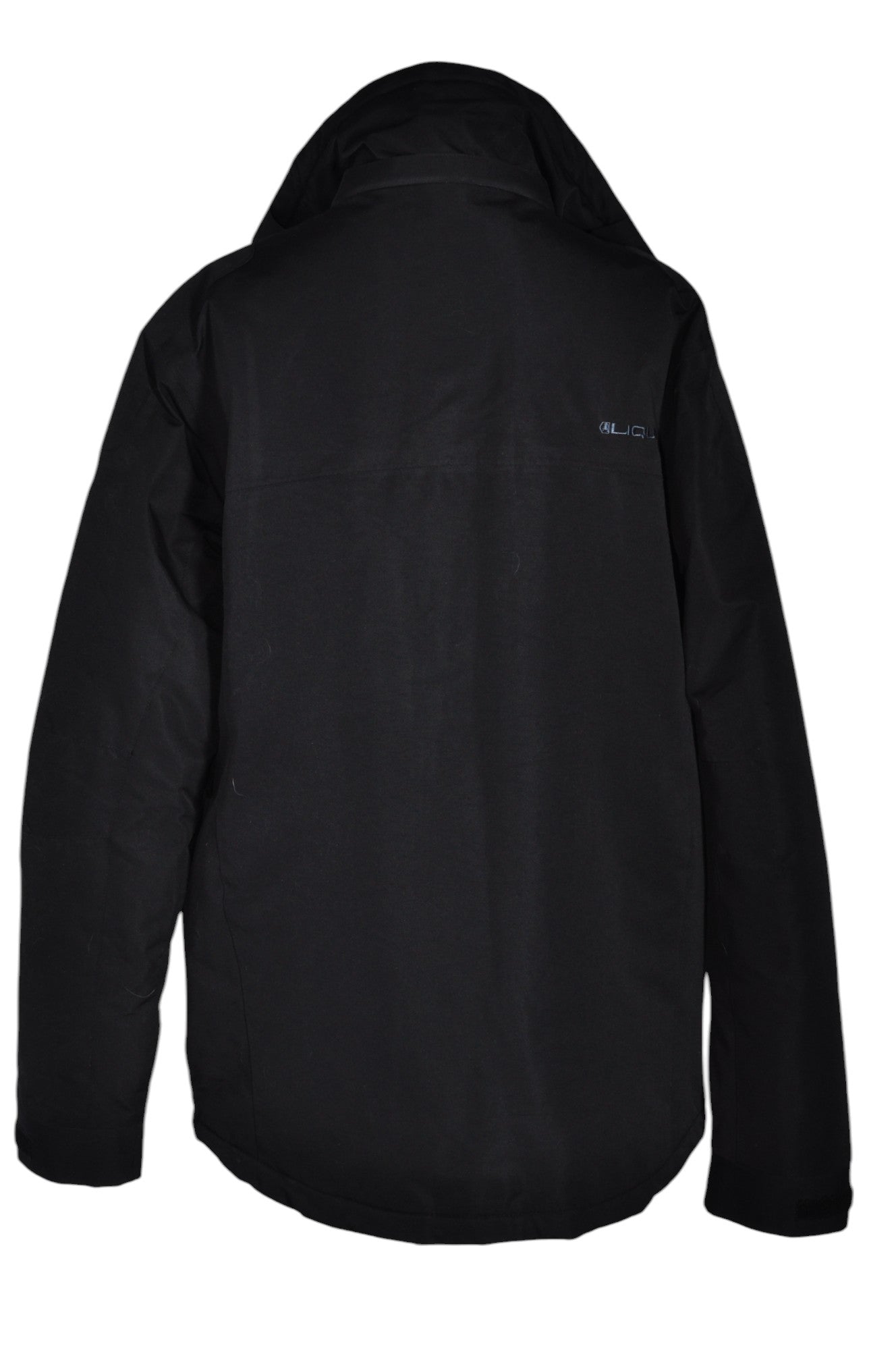 Stylish LIQUID Second - Hand Women's Regular - Fit Black Coat in Size S
