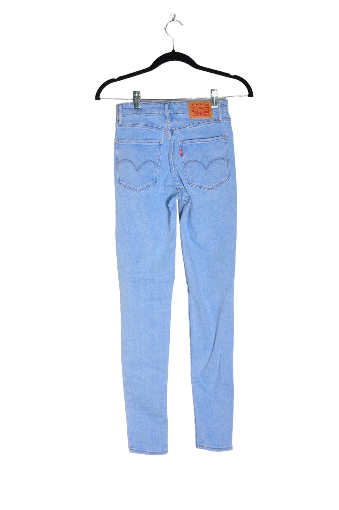LEVI'S Second Hand Blue Women's Regular Fit Straight-Legged Jeans Size 24