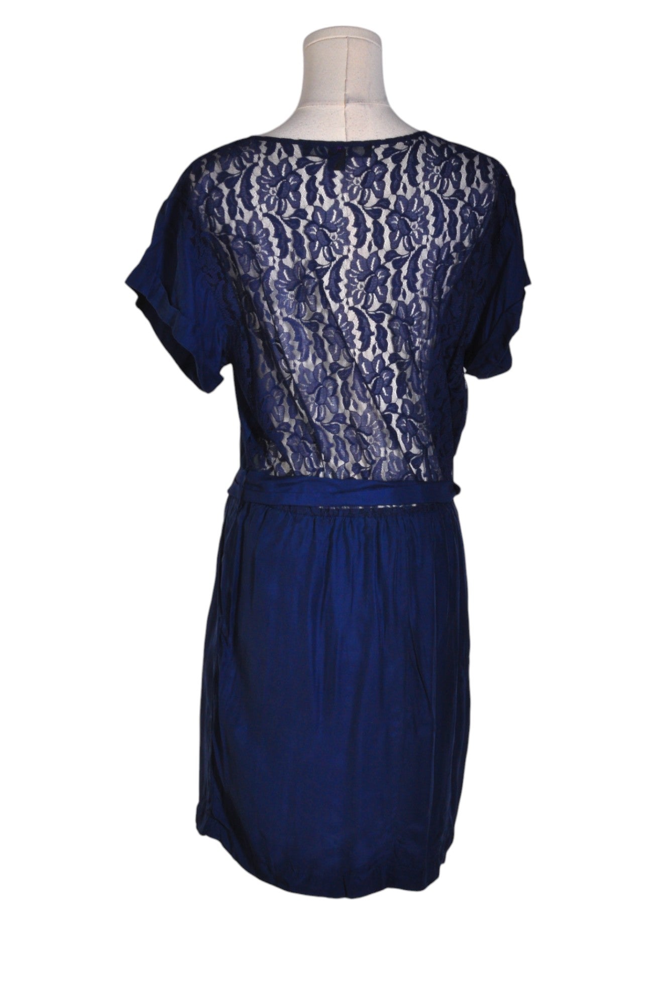 FOREVER 21 Stylish Blue Regular-fit Wrap Dress for Women - Size L