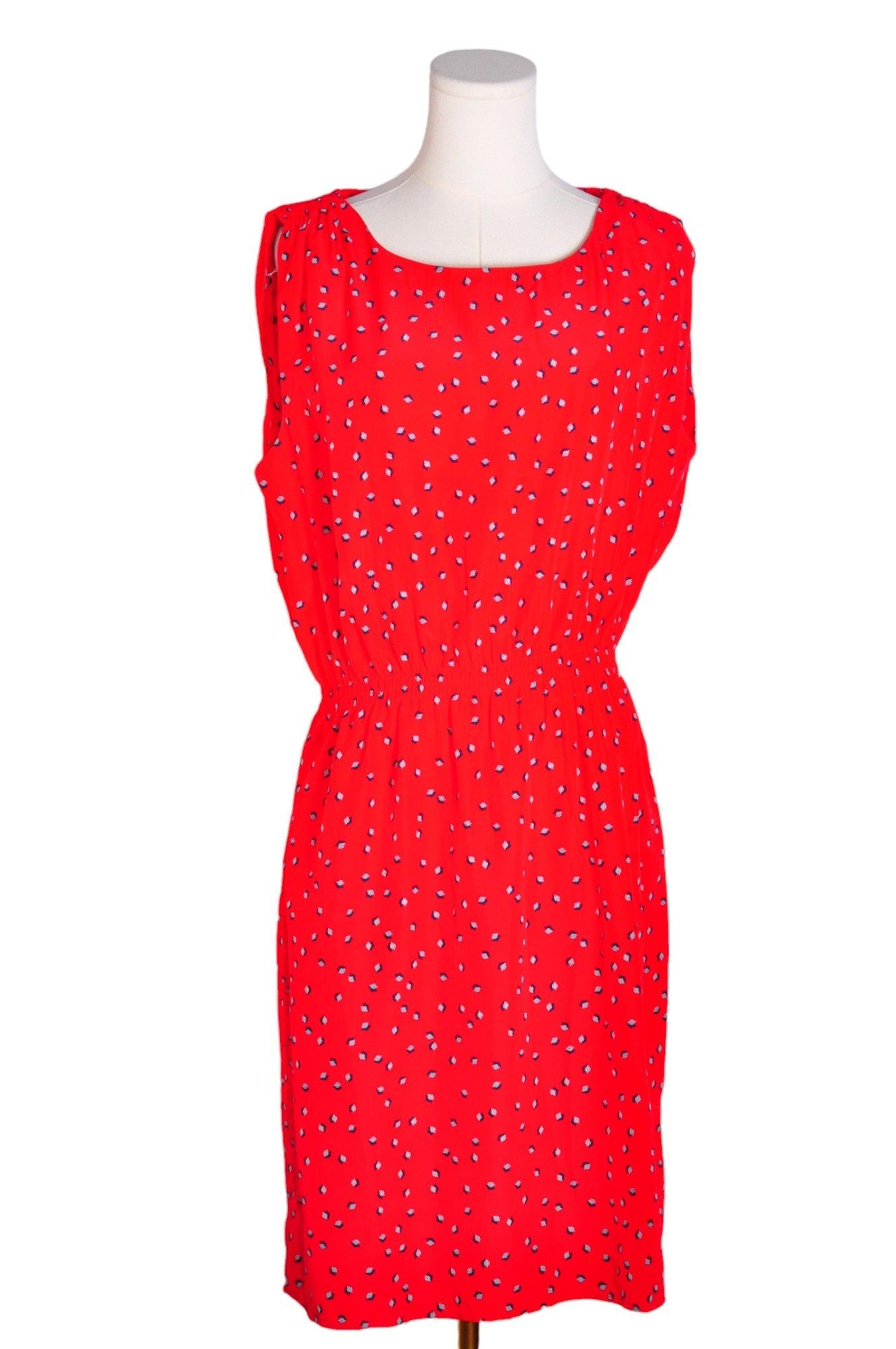 CATHERINE MALANDRINO Stylish Women's Red Regular-Fit Shift Dress - Size L