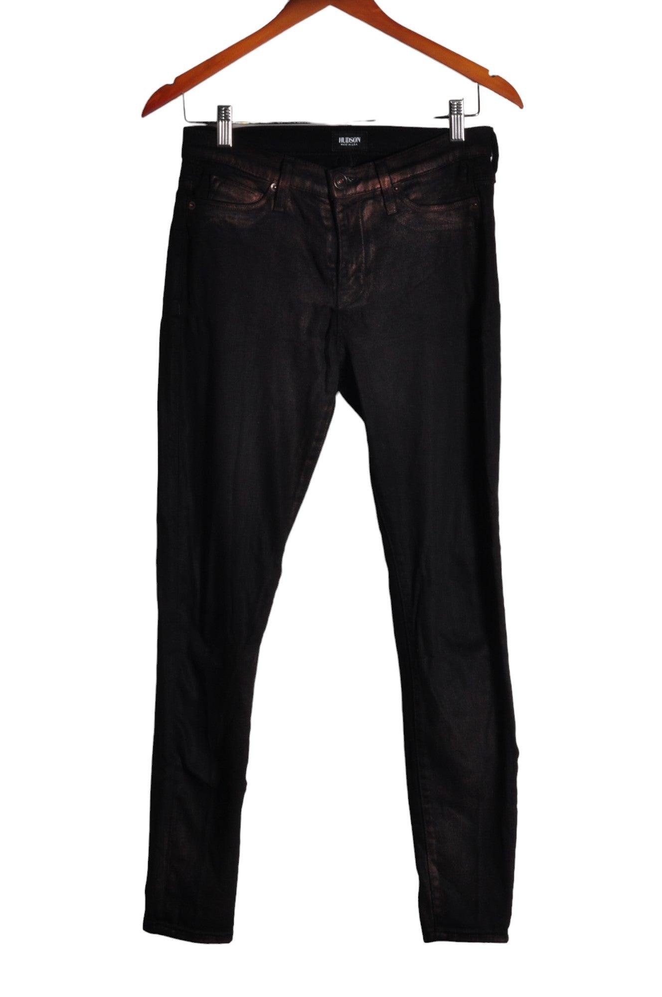 HUDSON Stylish Women's Black Regular-Fit Straight-Legged Jeans - Size 28