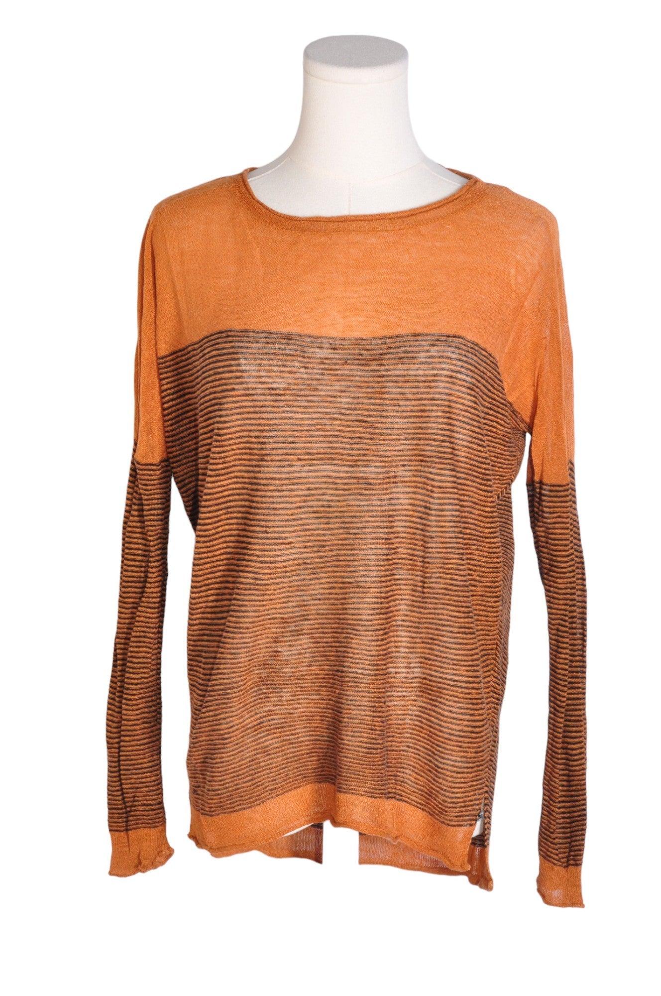 Stylish MONK & LOU Women's Brown Regular Fit Long Sleeve T-Shirt - Size XS