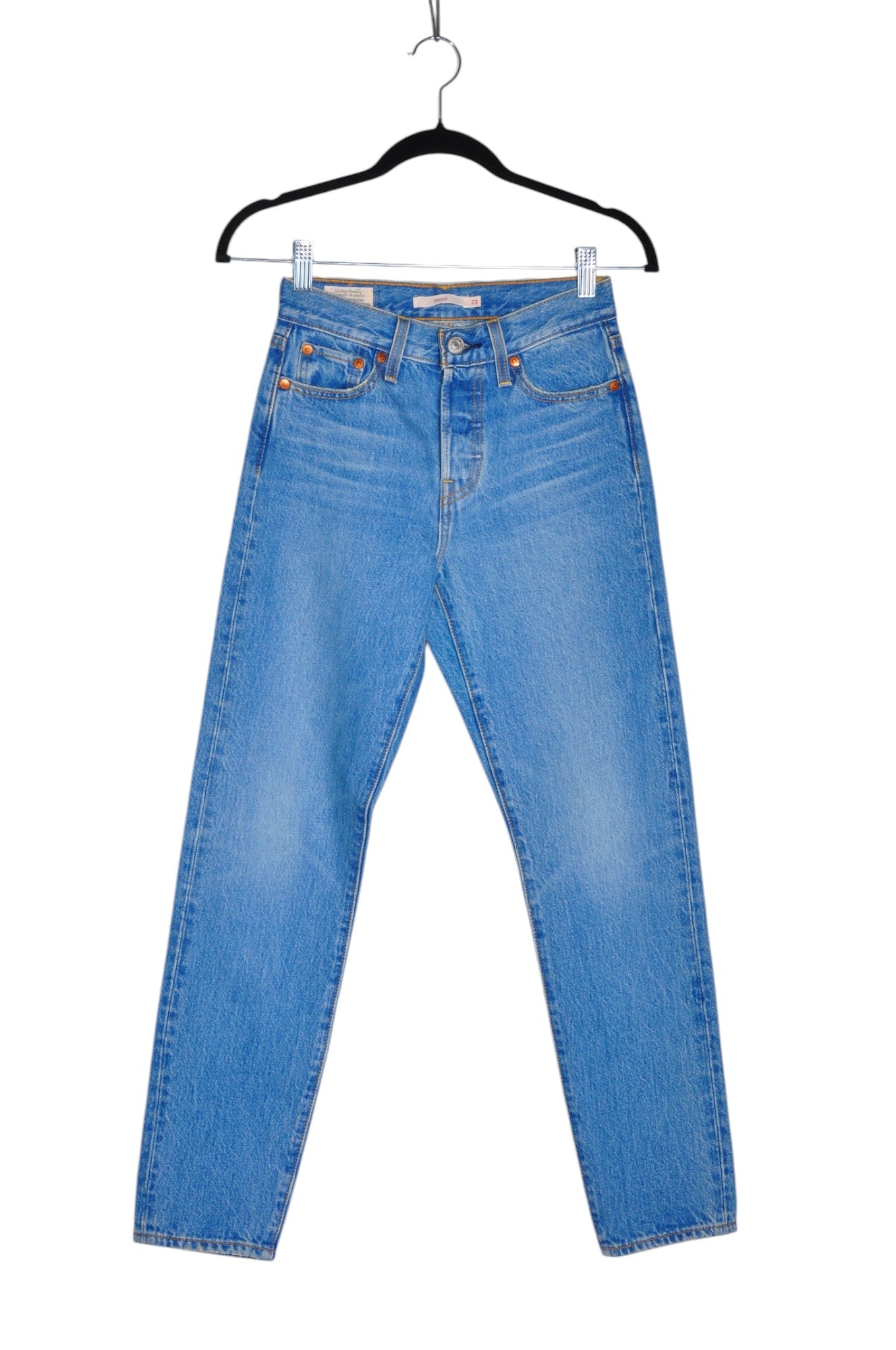 LEVI'S Second Hand Women's Blue Regular Fit Straight-Legged Jeans - Size 23