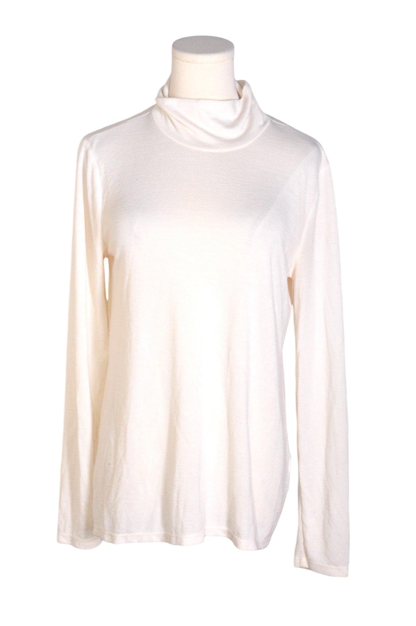 BANANA REPUBLIC Stylish Women's White Regular-Fit Turtleneck Top - Size M