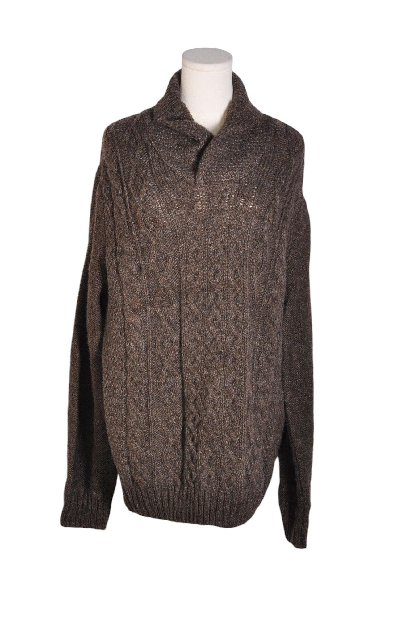 IMMAGINI Stylish Women's Brown Turtleneck Top in Regular Fit - Size L