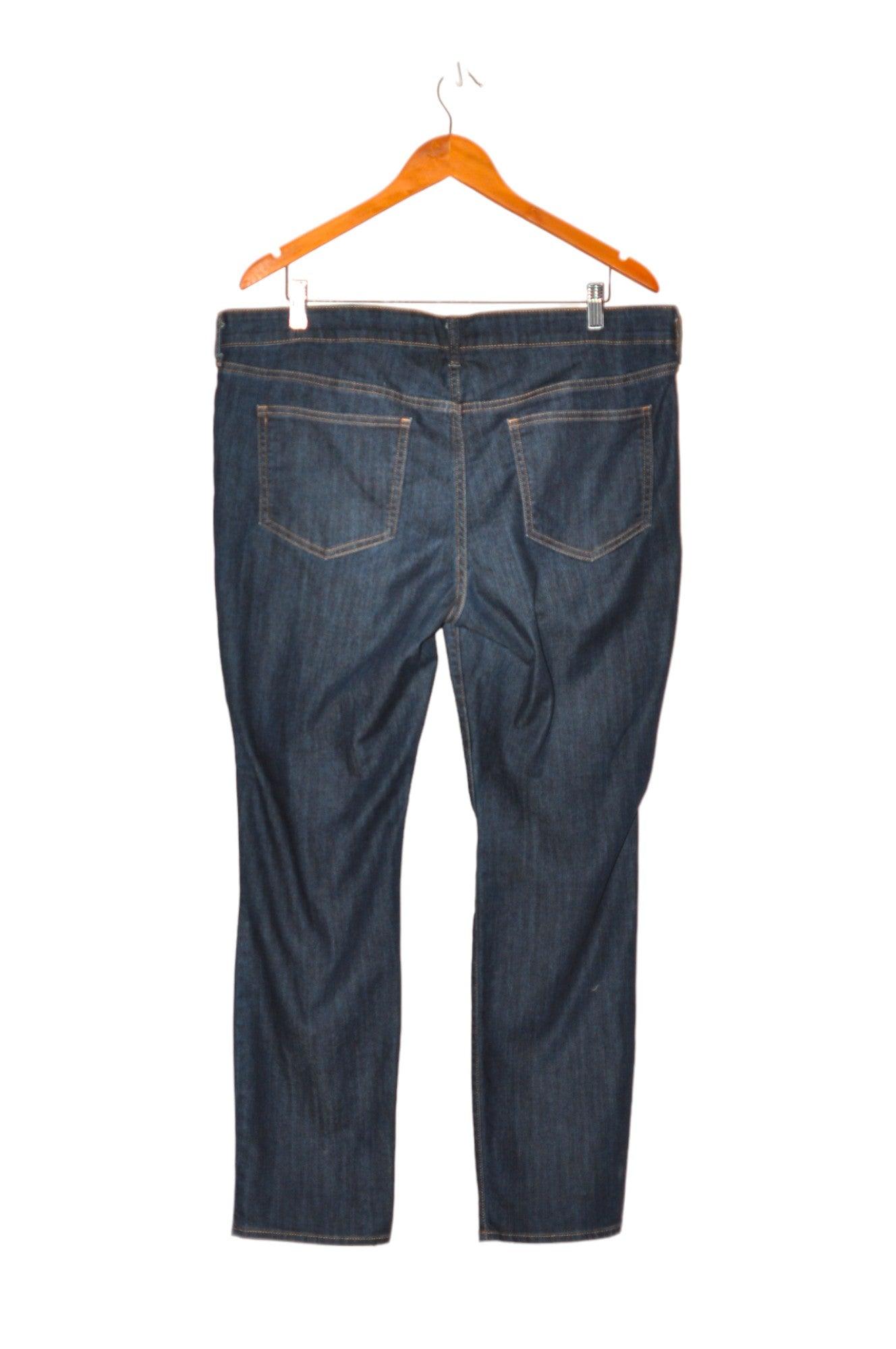 OLD NAVY Women's Stylish Blue Regular Fit Straight-Legged Jeans - Size 16