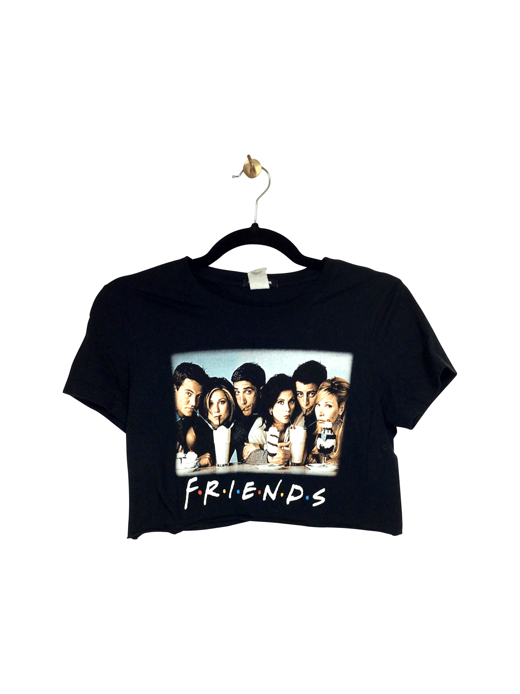 Trendy FASHION NOVA Black XS Regular Fit Crop Top