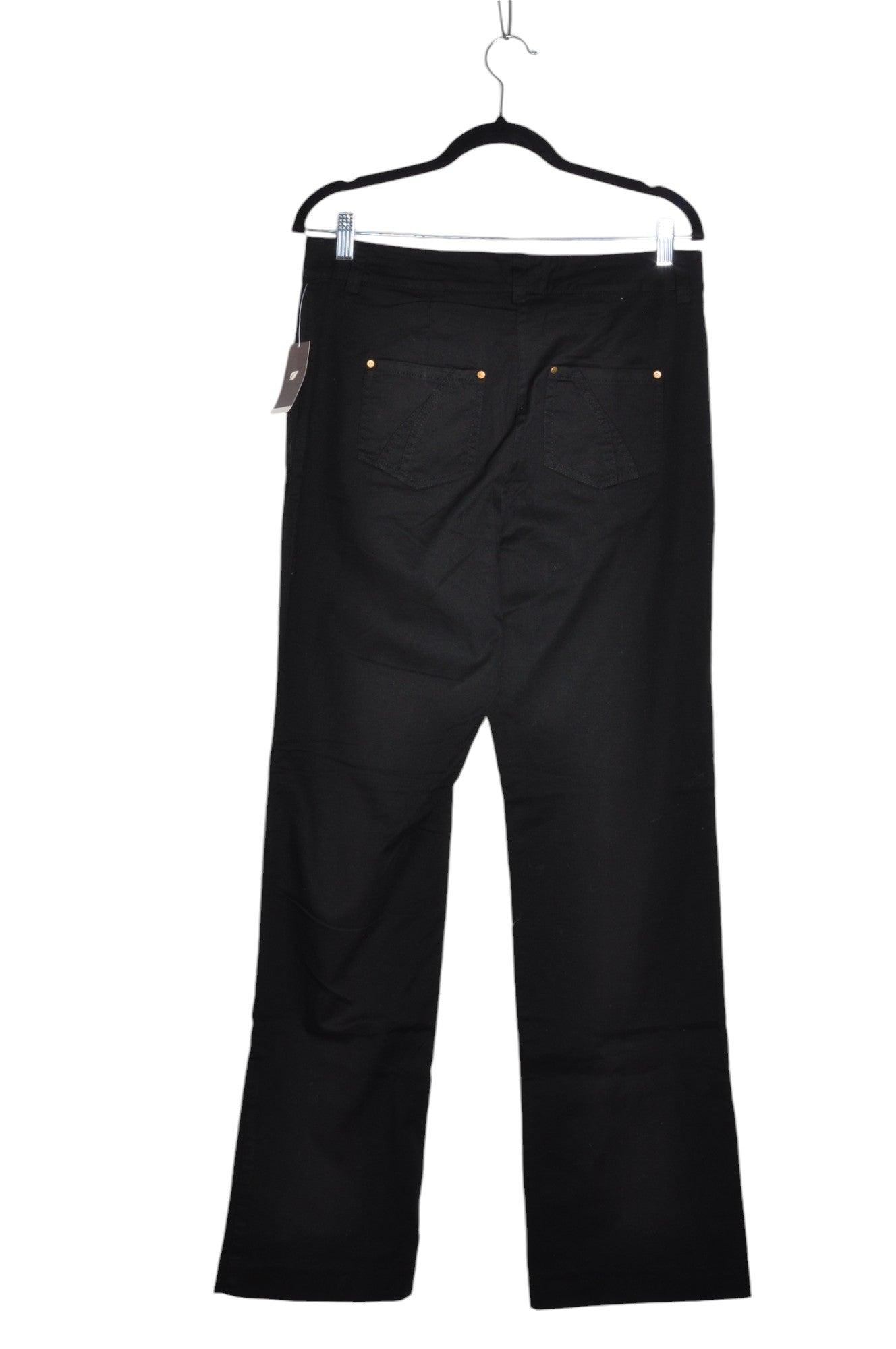 Stylish COTTON GINNY Women's Black Regular-Fit Straight-Legged Jeans - Size 11