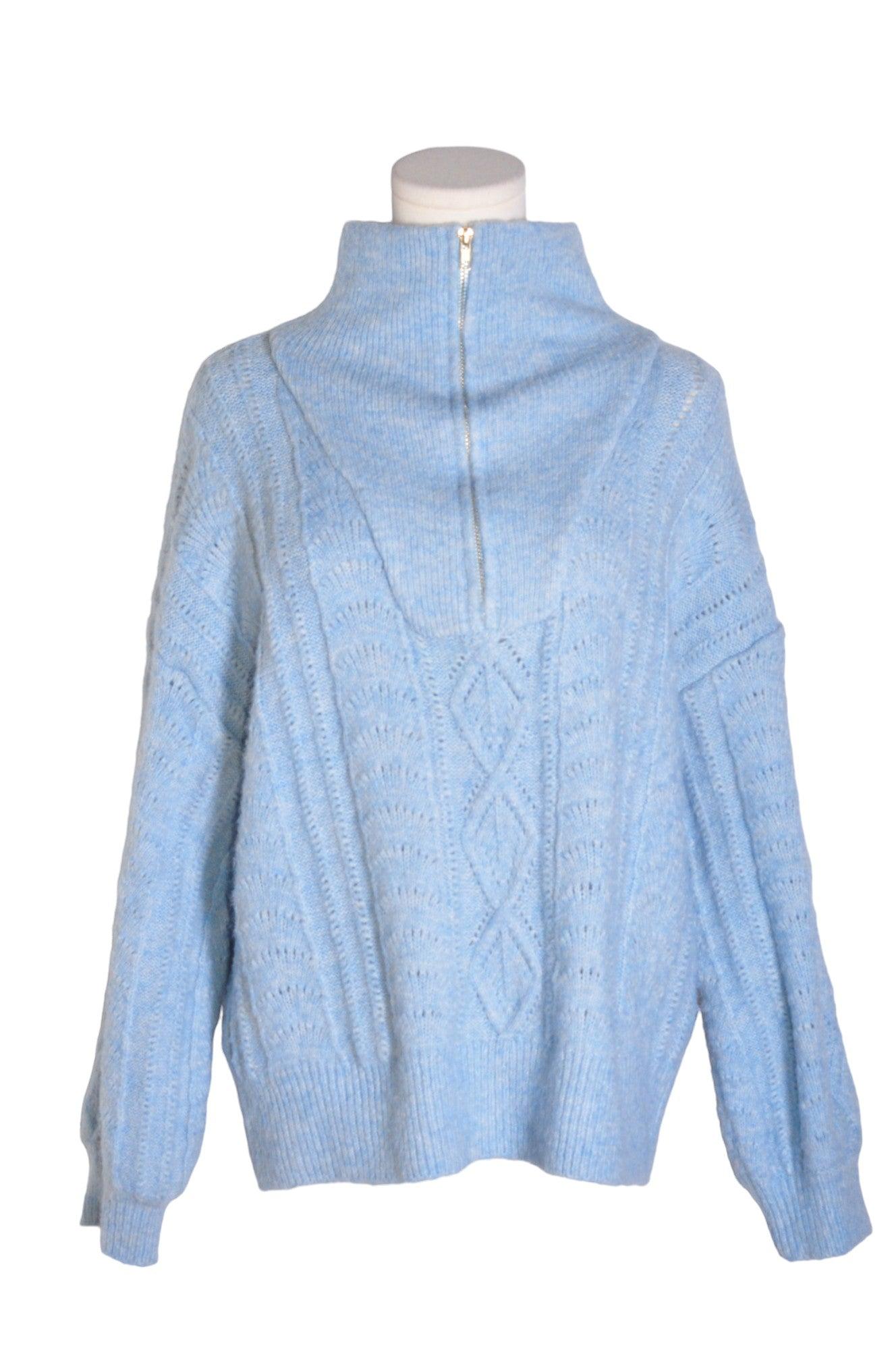 Stylish LITTLE LIES Women's Blue Regular Fit Turtleneck Tops - Size L